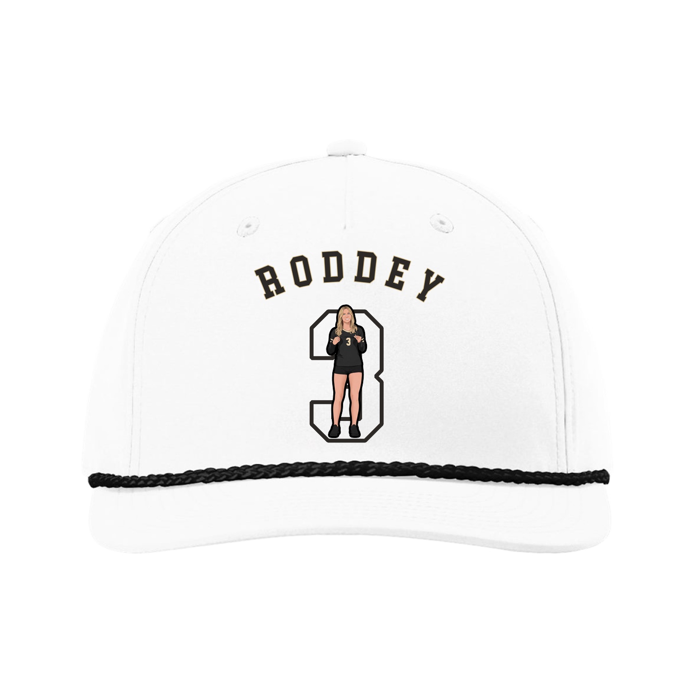 Five-Panel Classic Rope Cap — Shirsey Arch in White