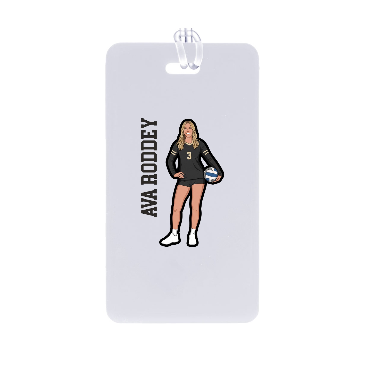 Bag Tag — Name Vertical in Classic