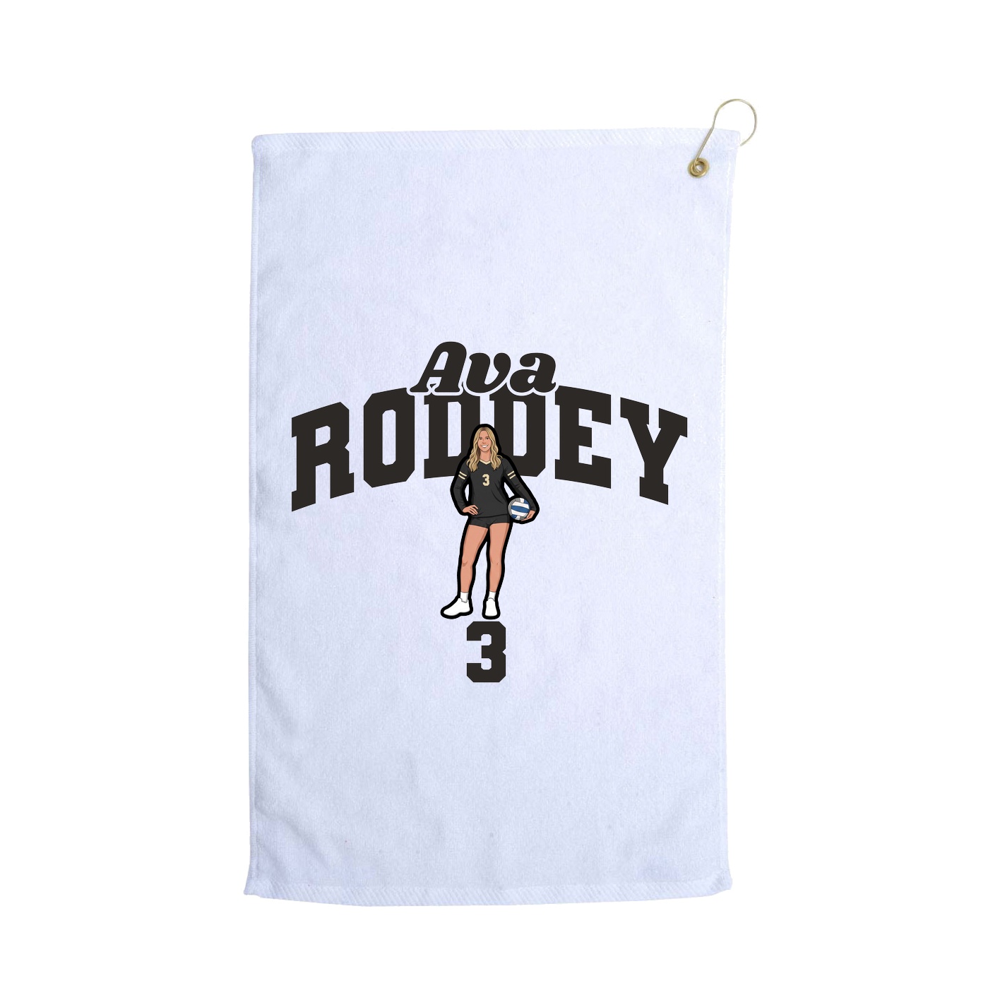 Golf Towel — Signature Arch in White