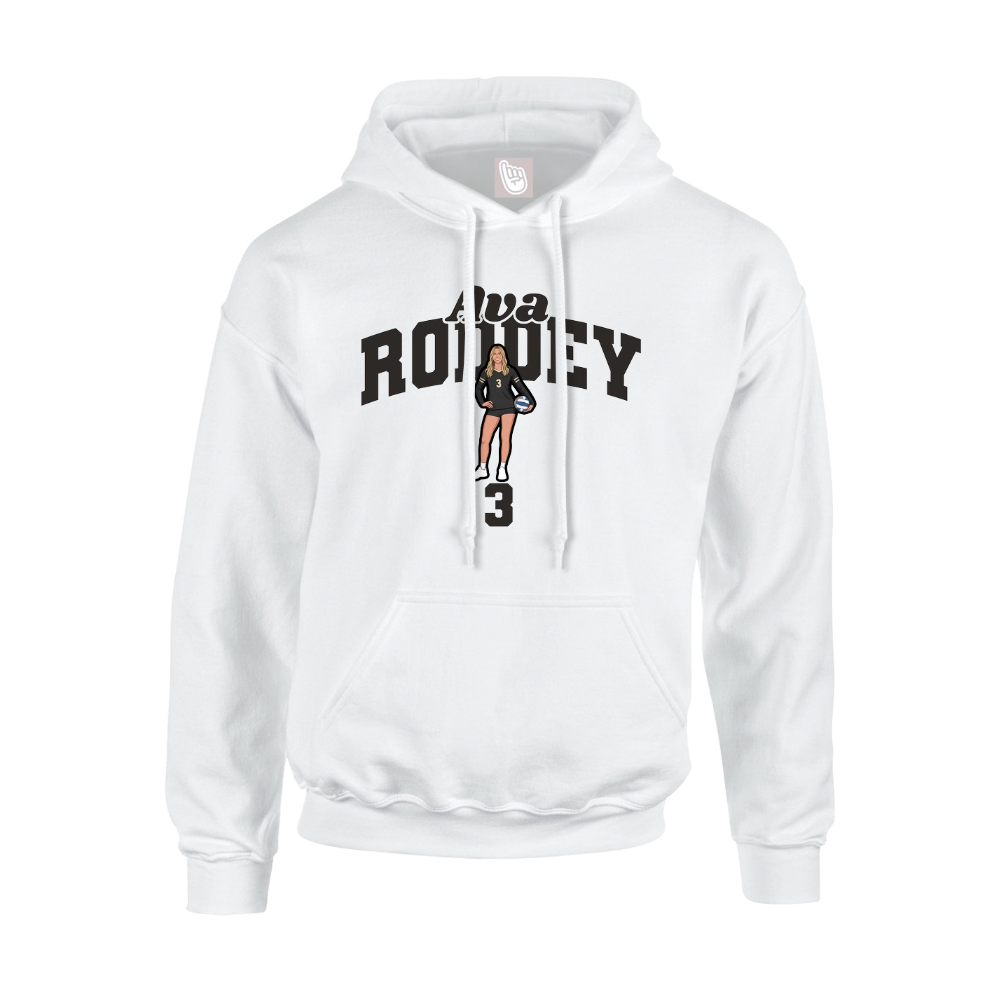 Hoodie — Signature Arch in White