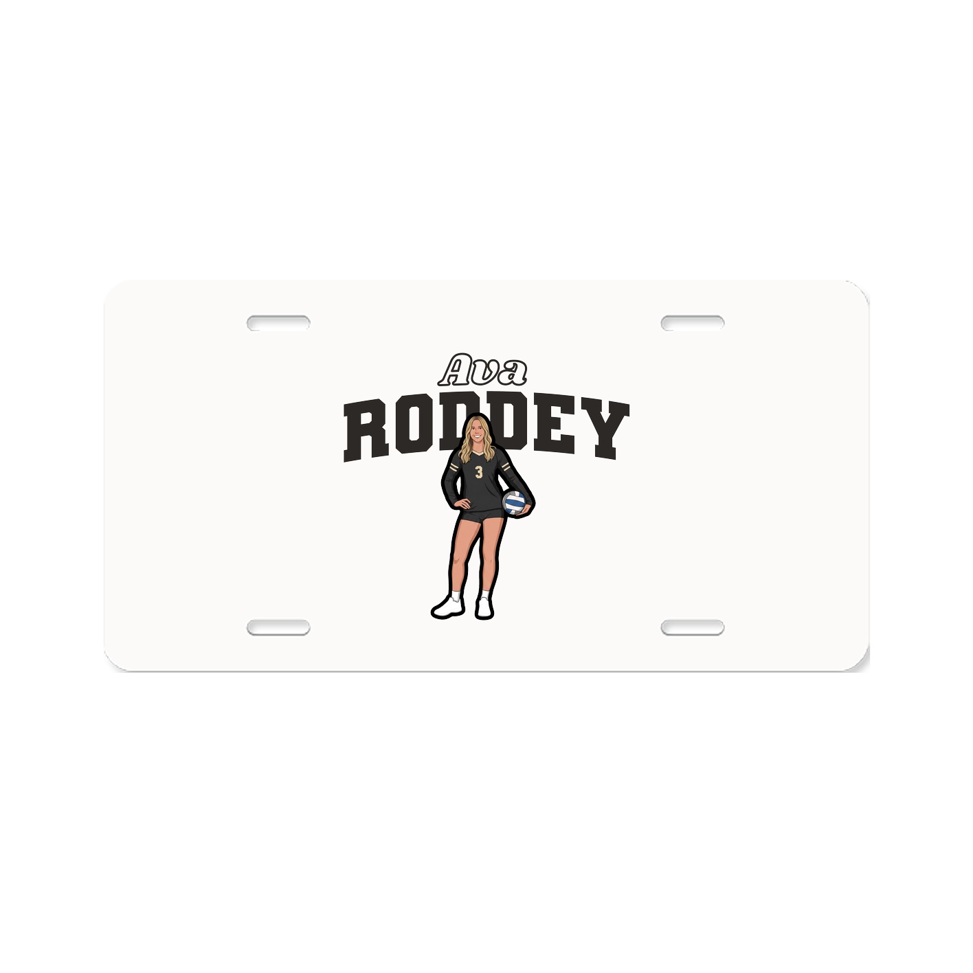 License Plate — Name Arch in Classic