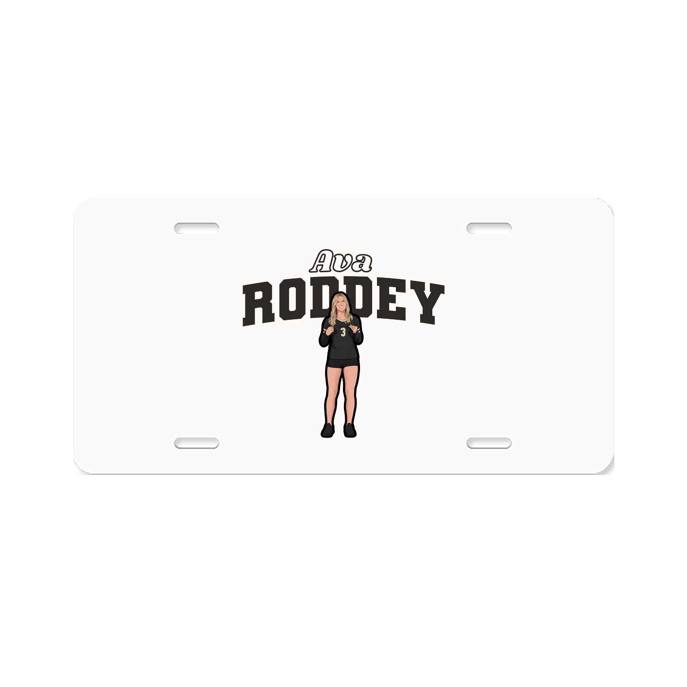 License Plate — Name Arch in Classic