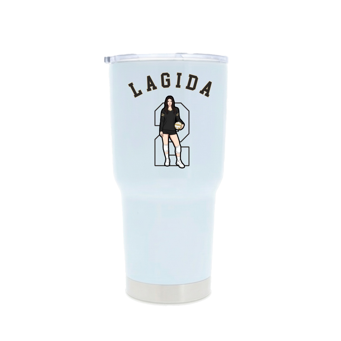 30oz Stainless Steel Tumbler — Shirsey Arch in White