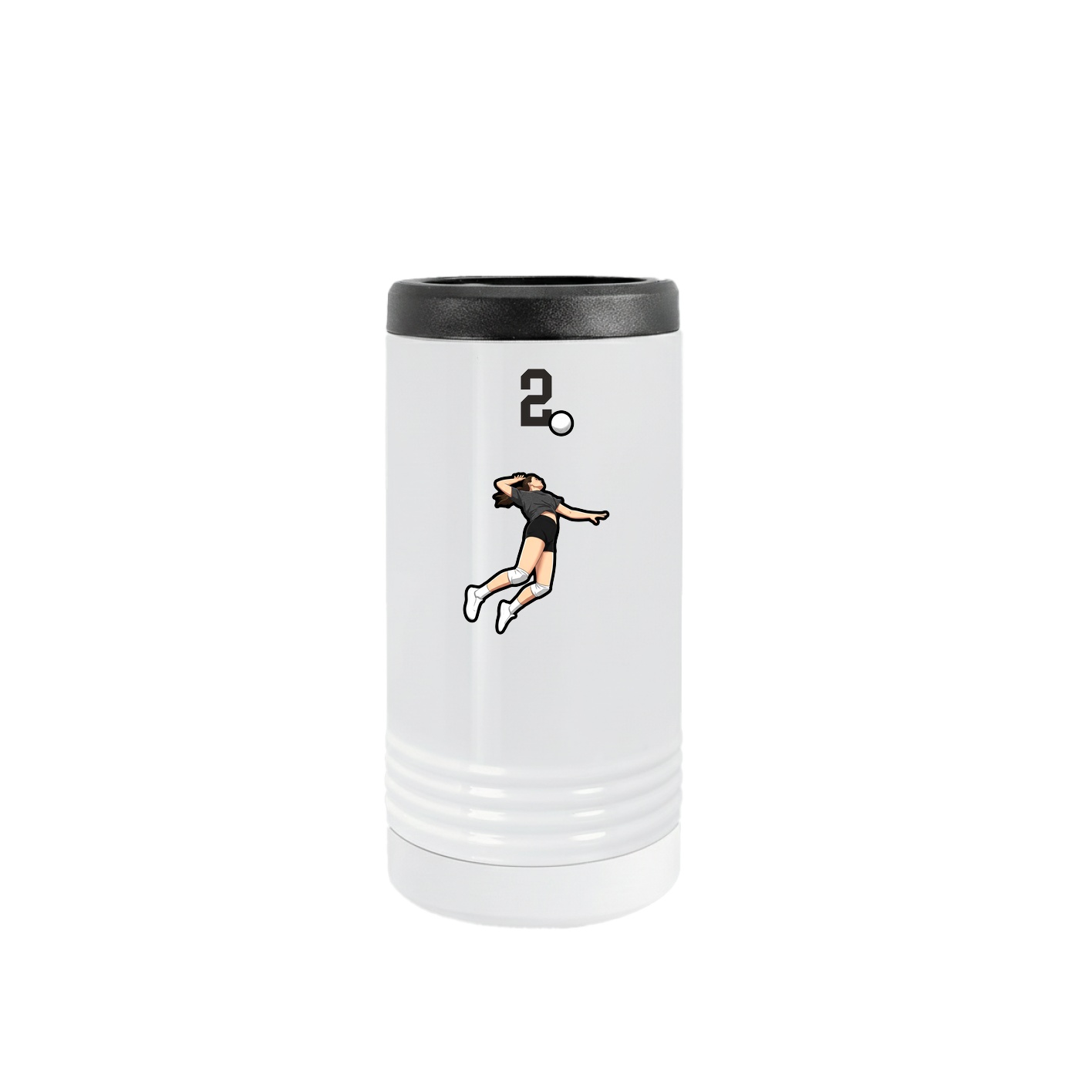 Slim Beverage Holder — Number Top in White