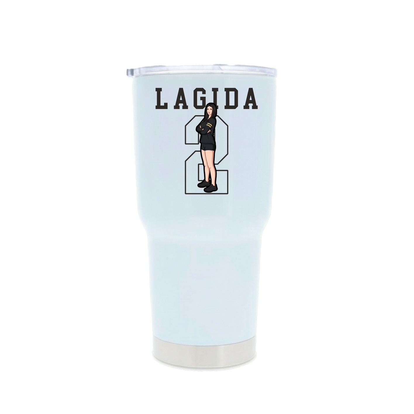 30oz Stainless Steel Tumbler — Shirsey in White
