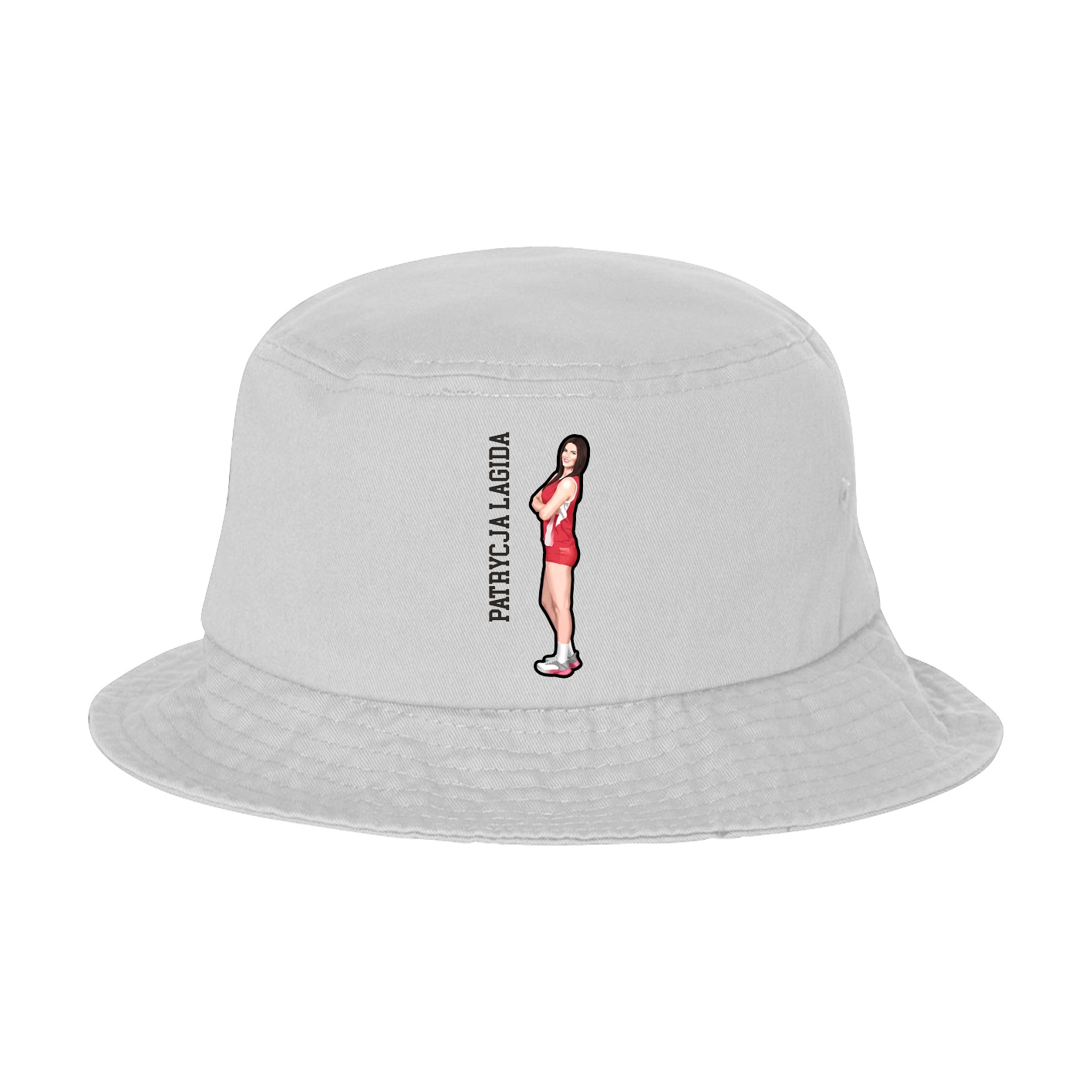 Bucket Cap — Name Vertical in White