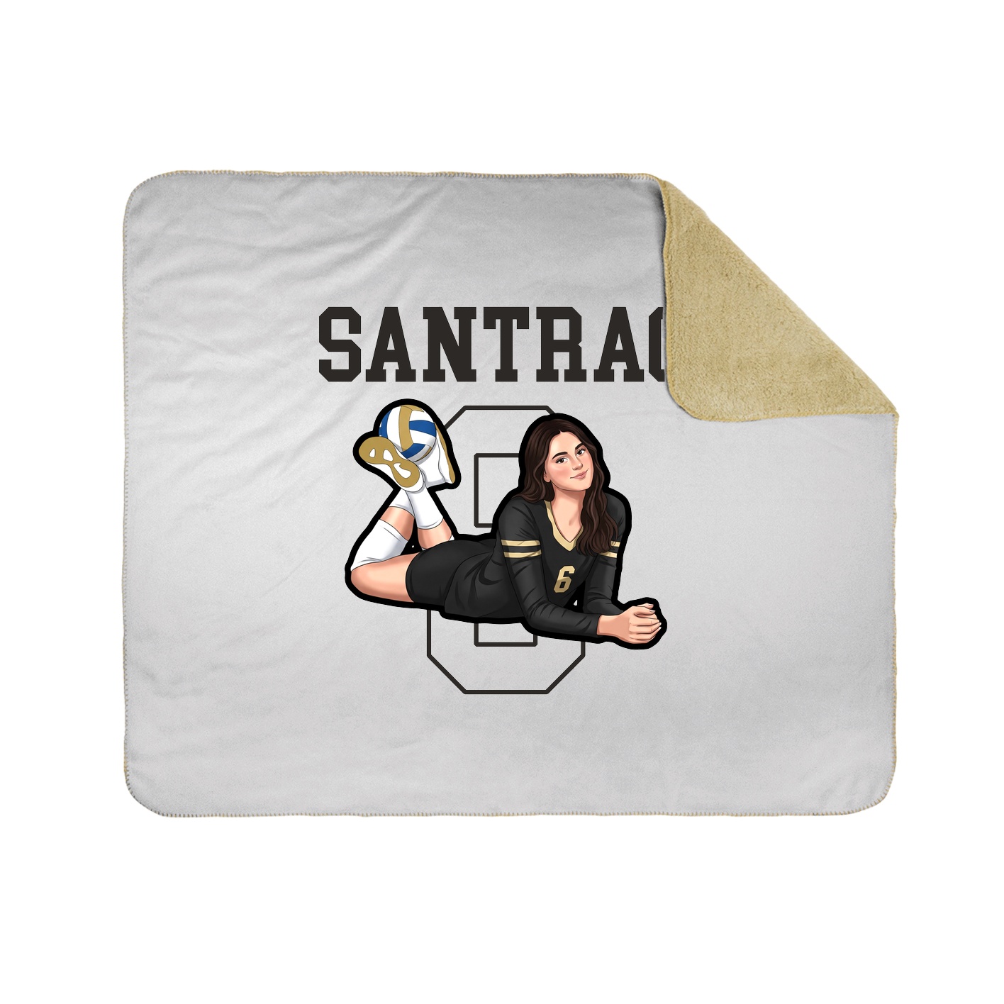 50x60 Sherpa Lined Throw Blanket