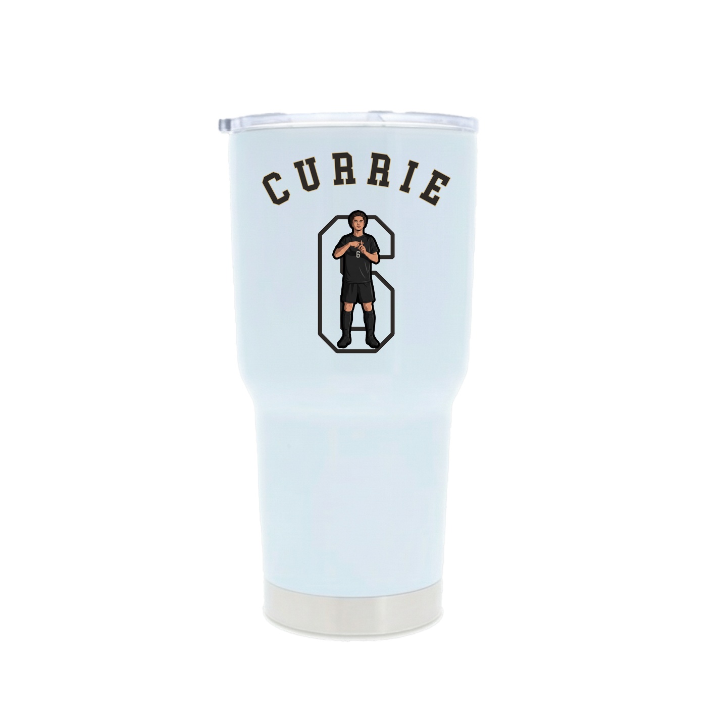30oz Stainless Steel Tumbler — Shirsey Arch in White