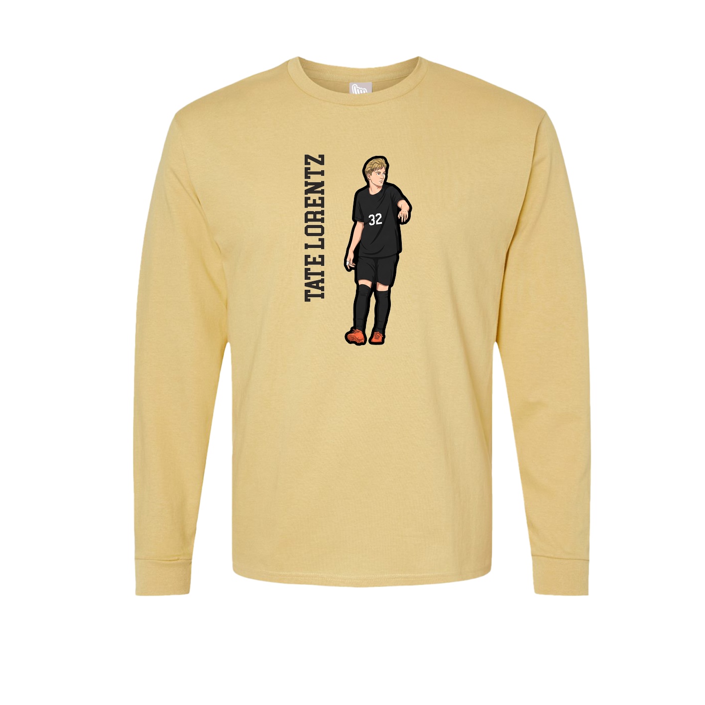 Long Sleeve Tee — Name Vertical in Vegas Gold