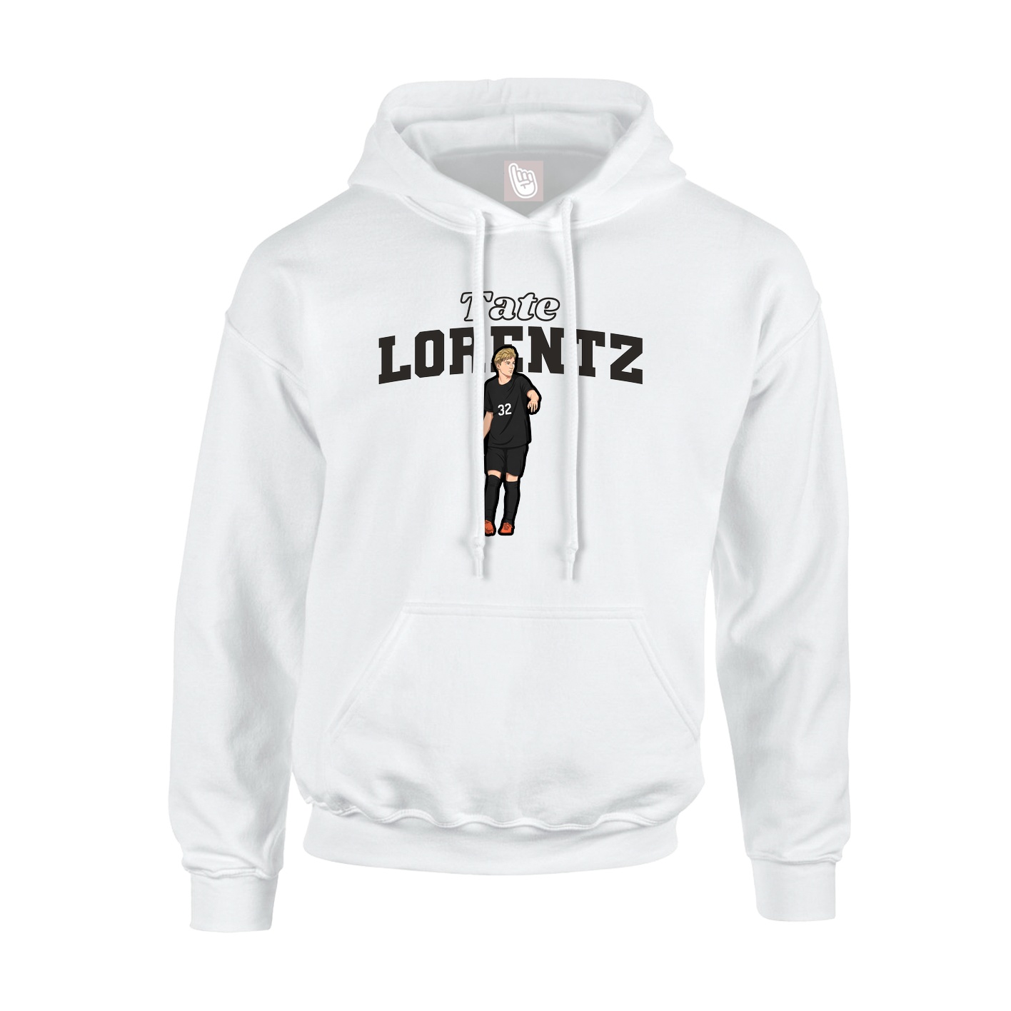 Hoodie — Name Arch in White