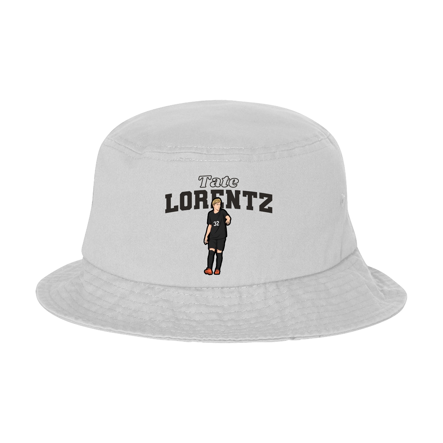 Bucket Cap — Name Arch in White