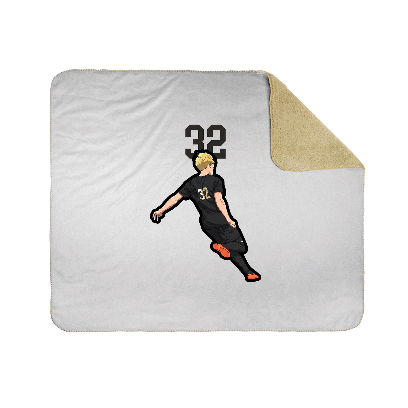 Throw Blanket — Number Top in White