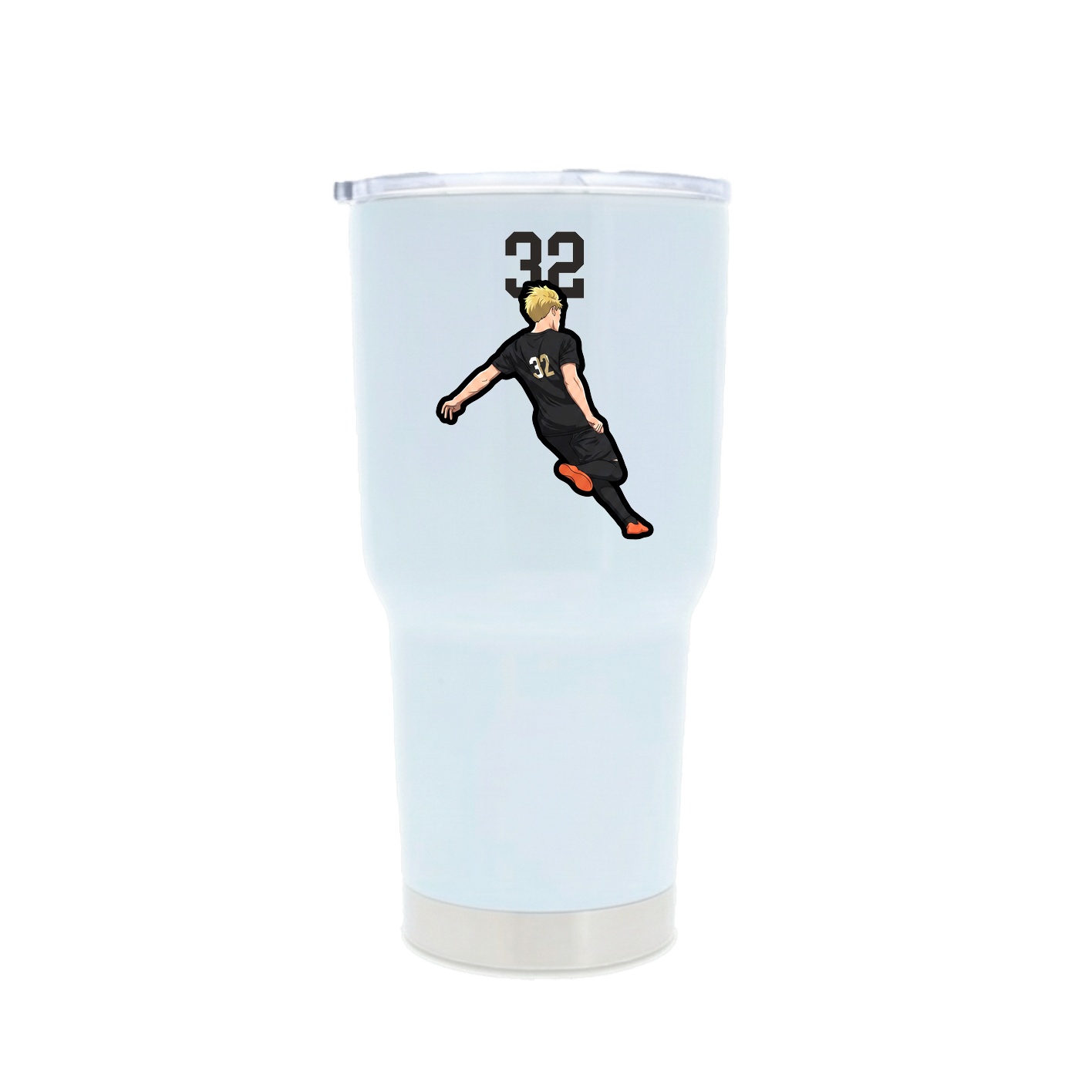 30oz Stainless Steel Tumbler — Number Top in White