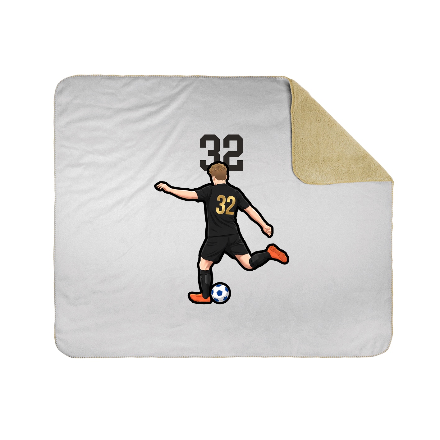 Throw Blanket — Number Top in White