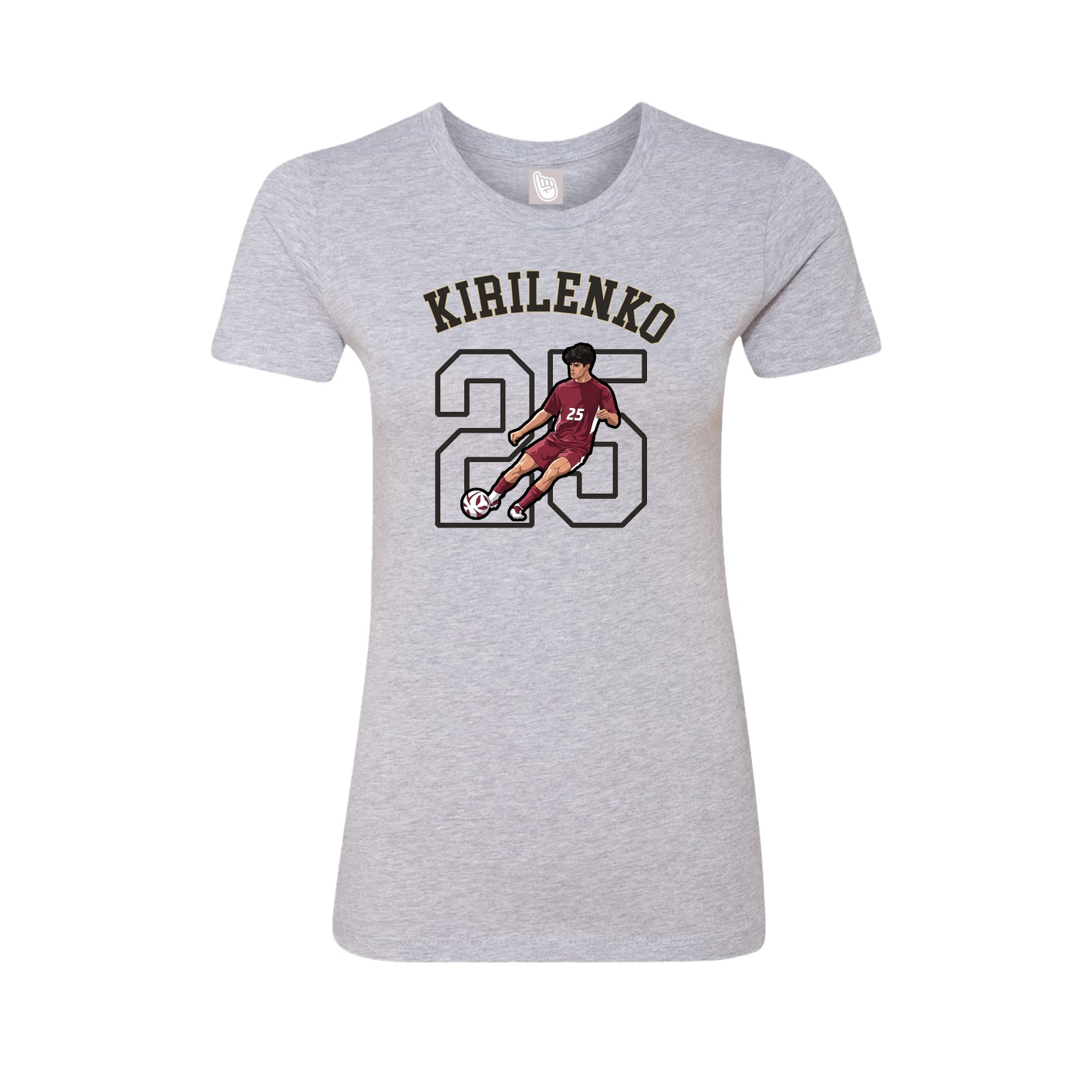 Fitted Women's Tee — Shirsey Arch in Grey