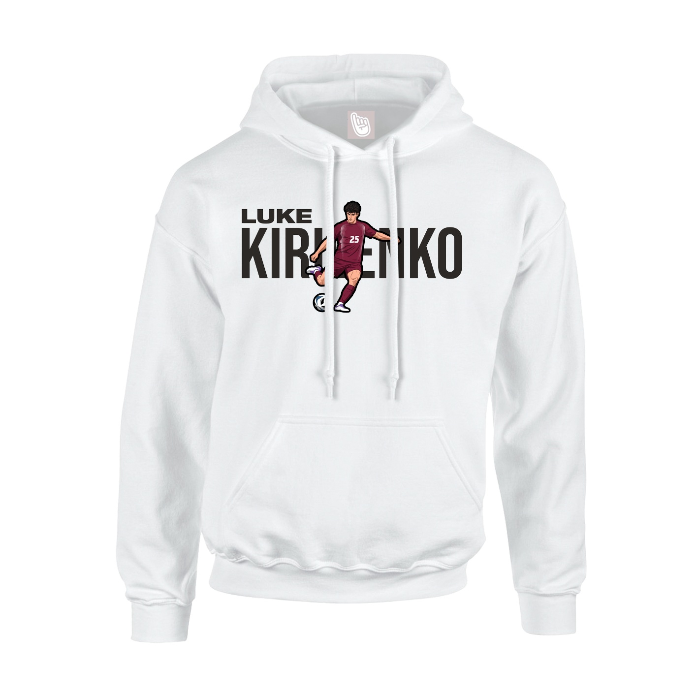 Youth Hoodie — Player Name in White