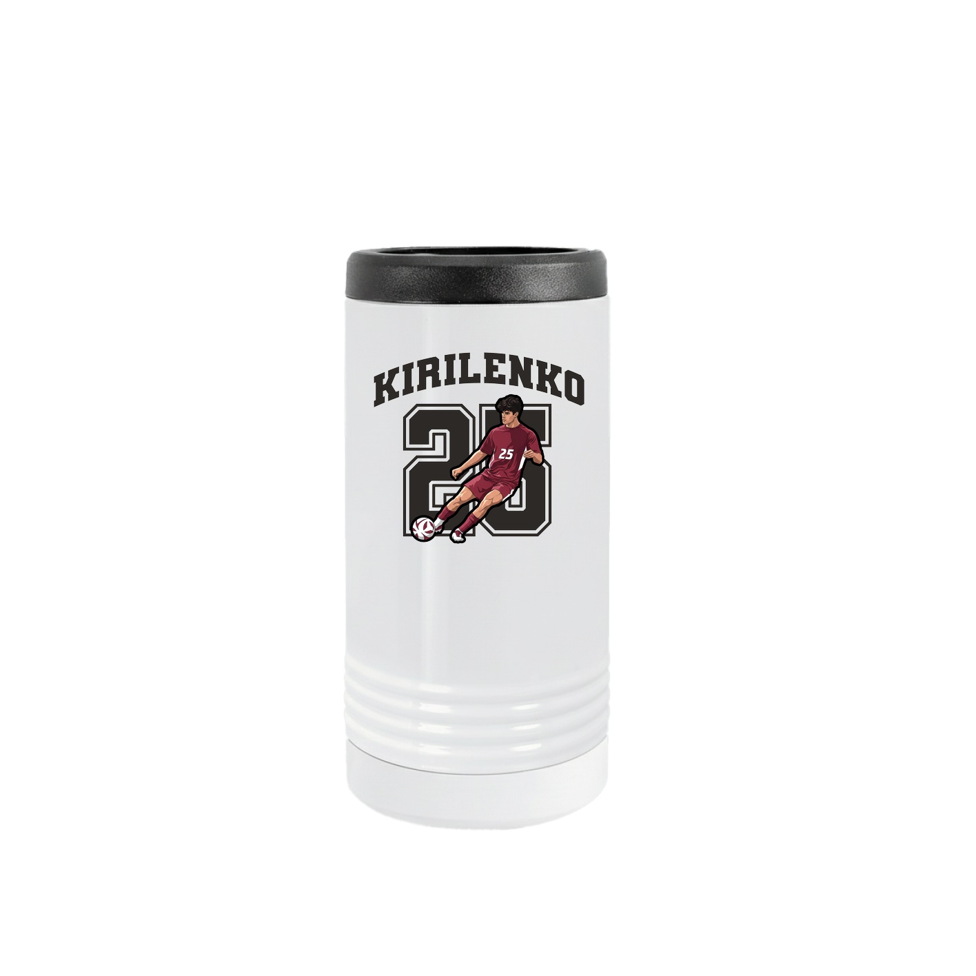 Slim Beverage Holder — Number in White