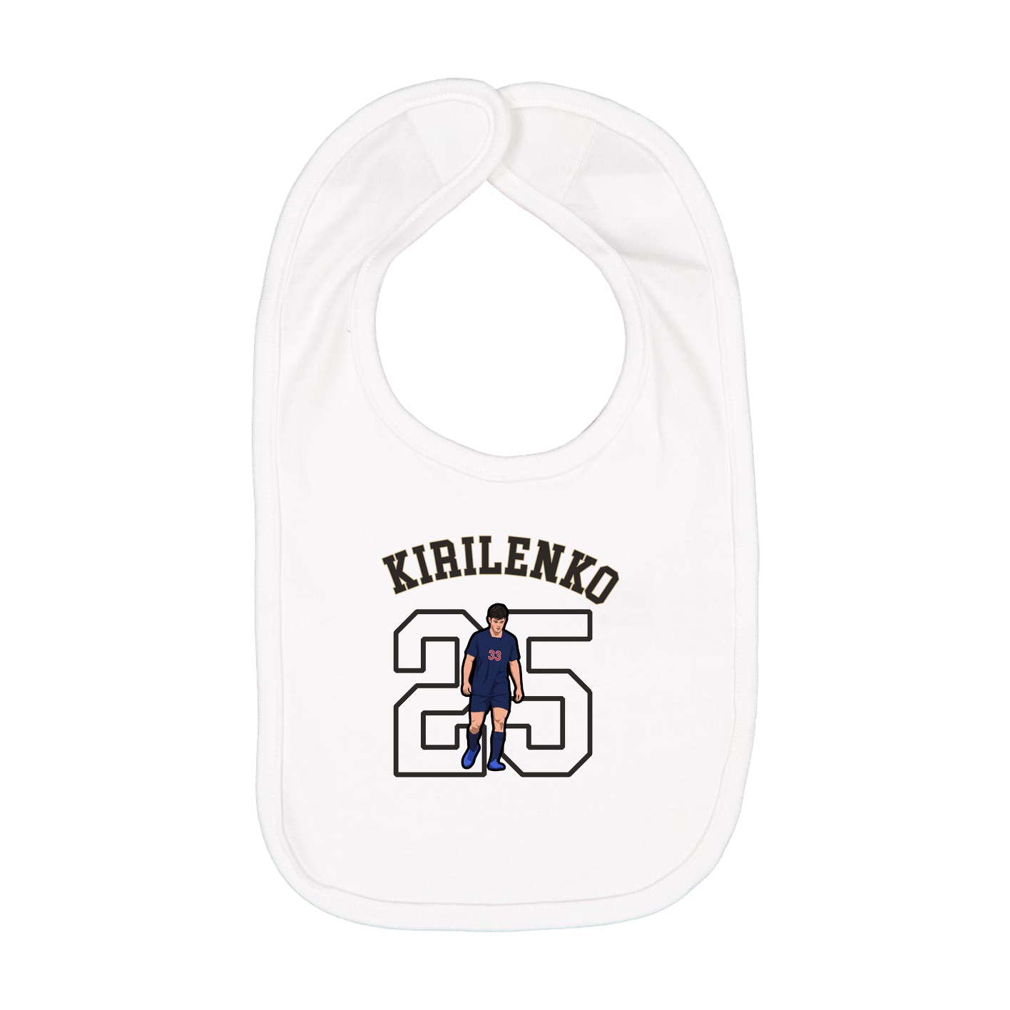 Infant Bib — Shirsey Arch in White