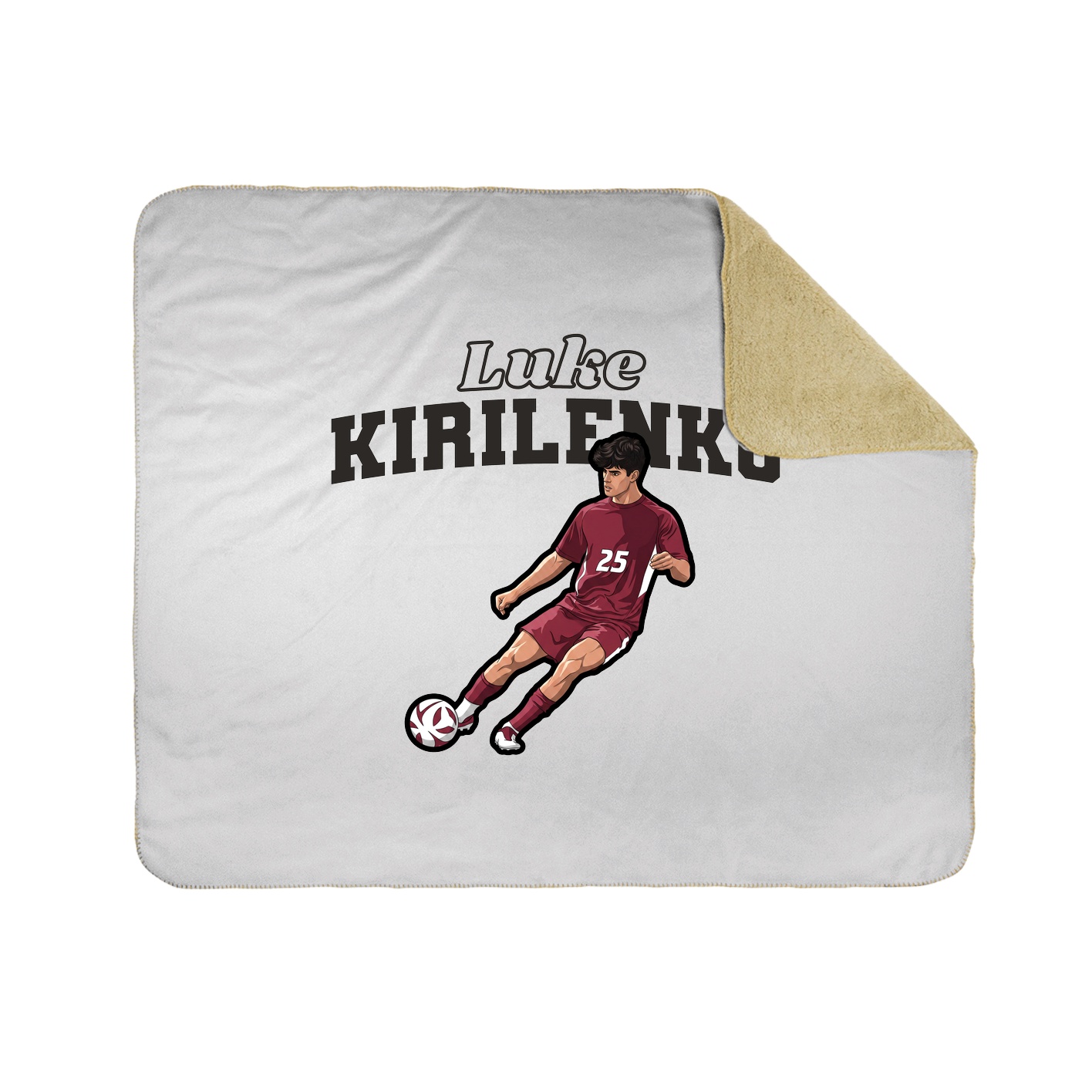 Throw Blanket — Name Arch in White