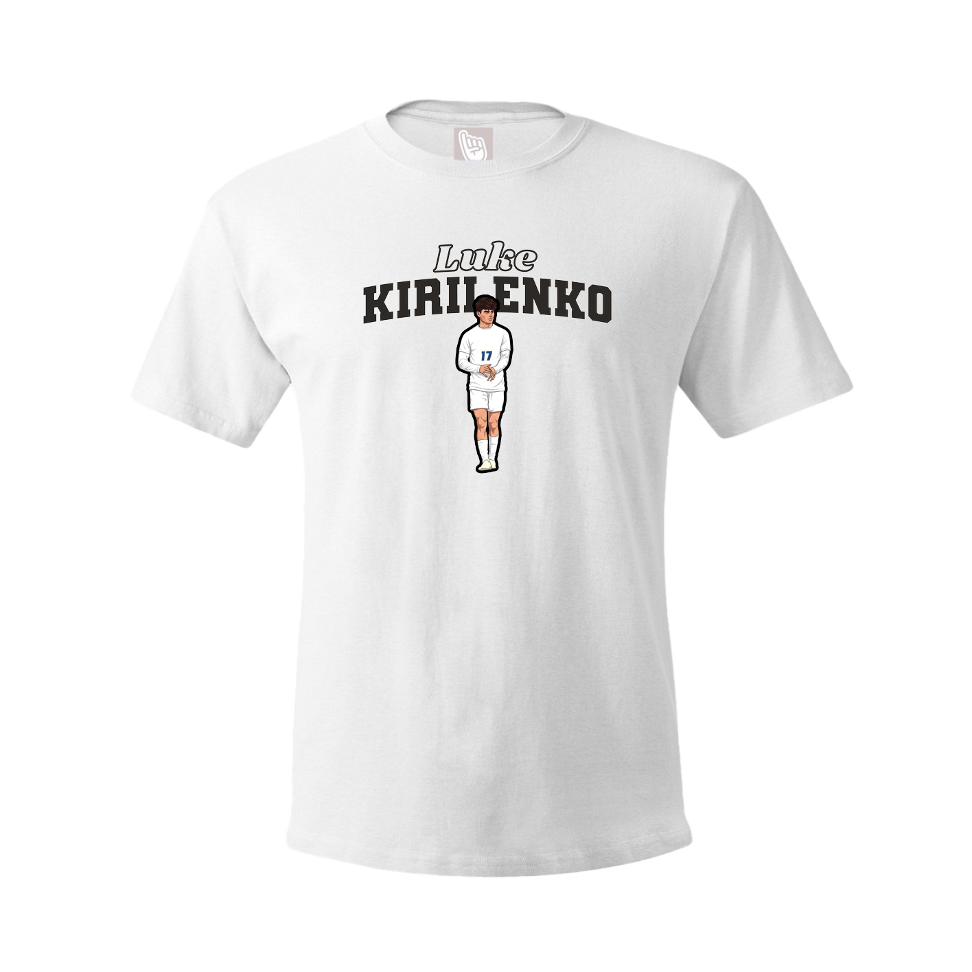 Youth Tee — Name Arch in White