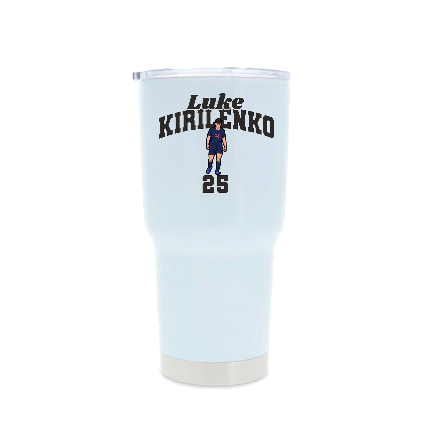 30oz Stainless Steel Tumbler — Signature Arch in White