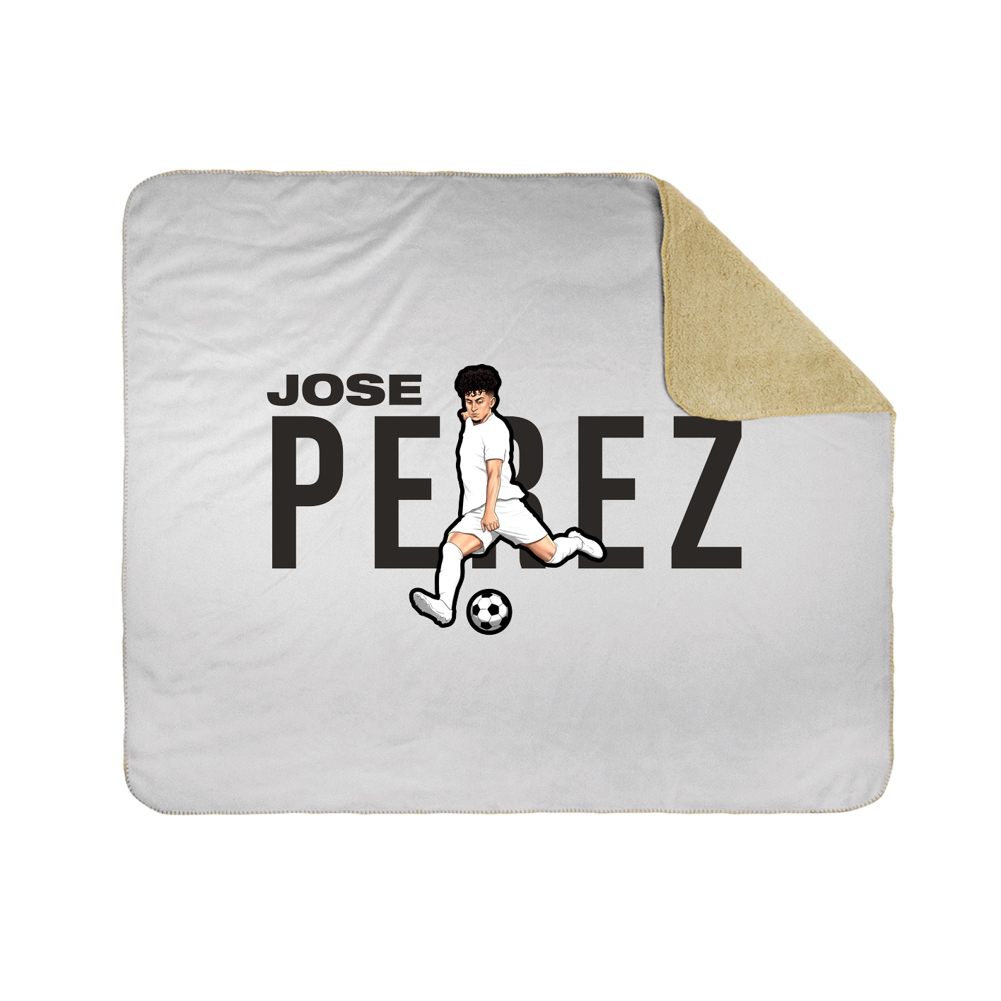 Throw Blanket — Player Name in White