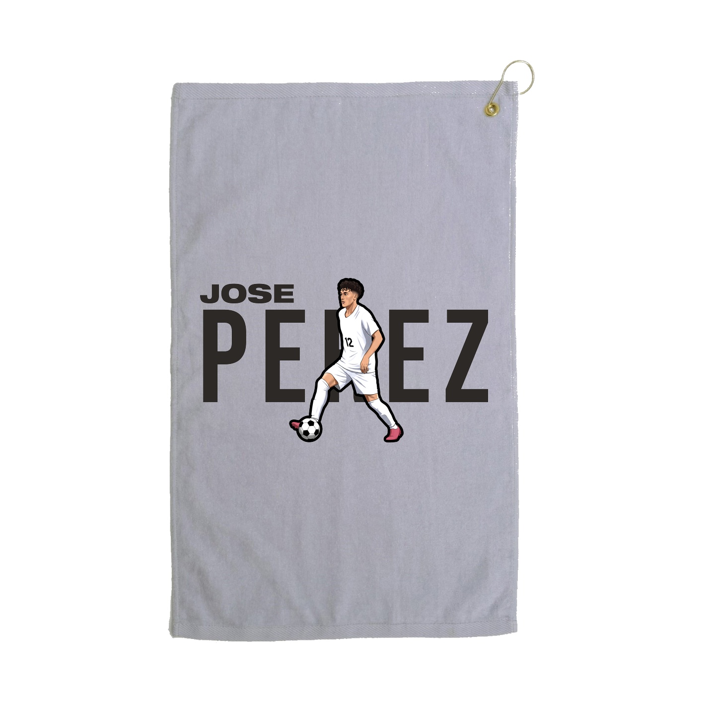 Golf Towel — Player Name in Grey