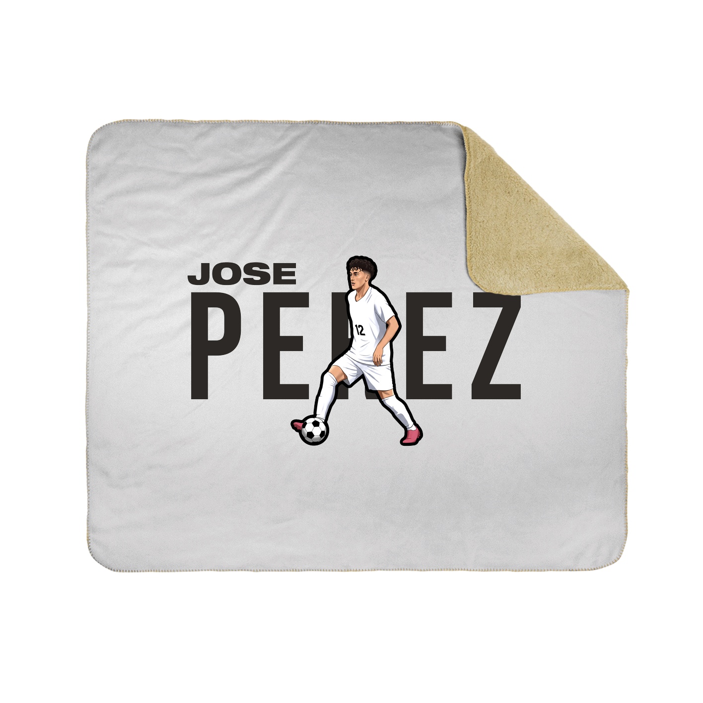 Throw Blanket — Player Name in White