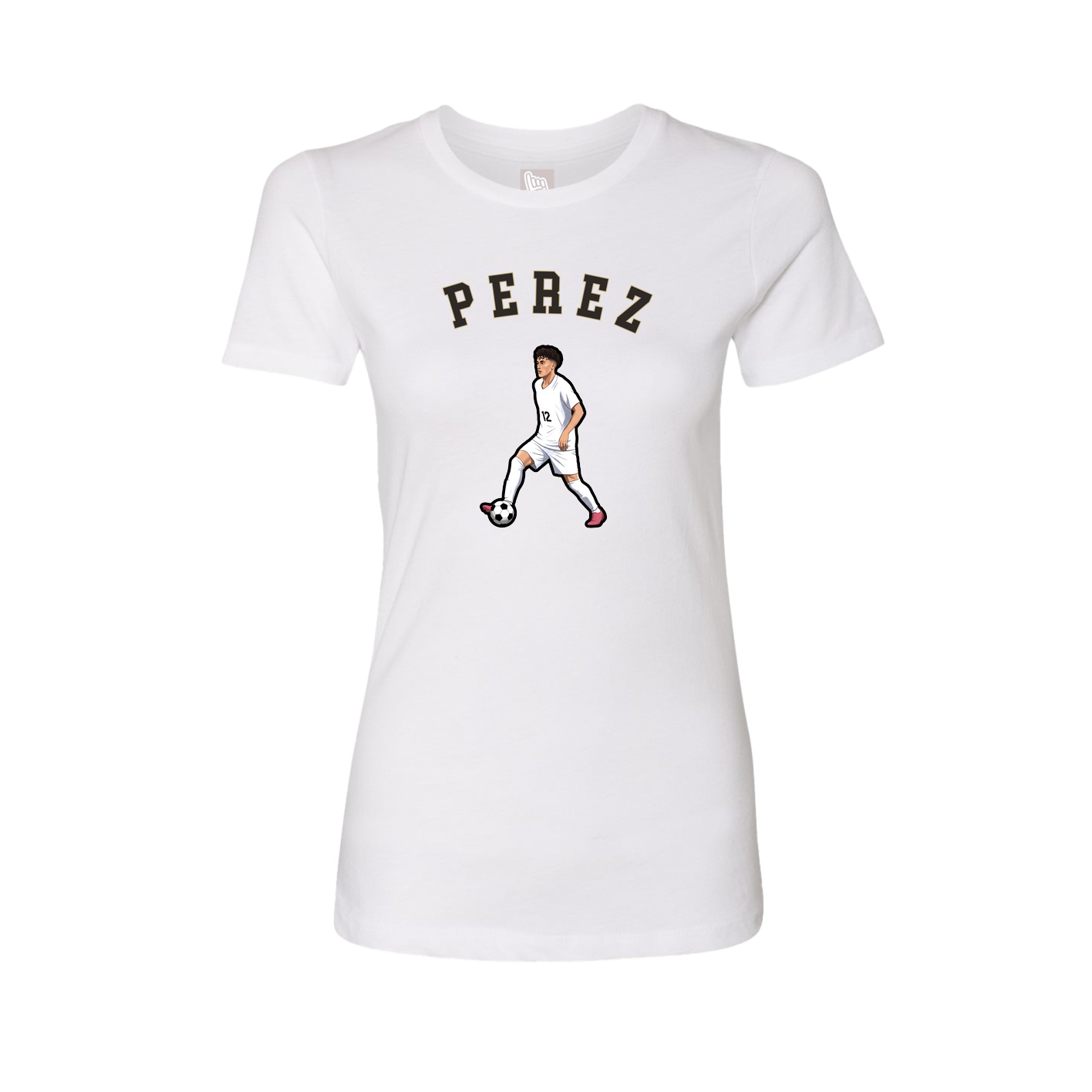 Fitted Women's Tee — Shirsey Arch in White
