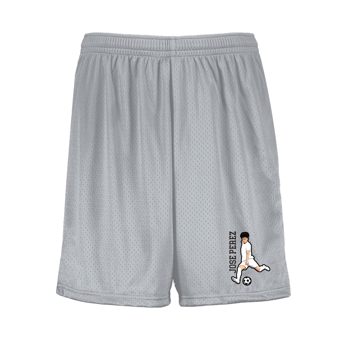 Shorts — Name Vertical in Silver