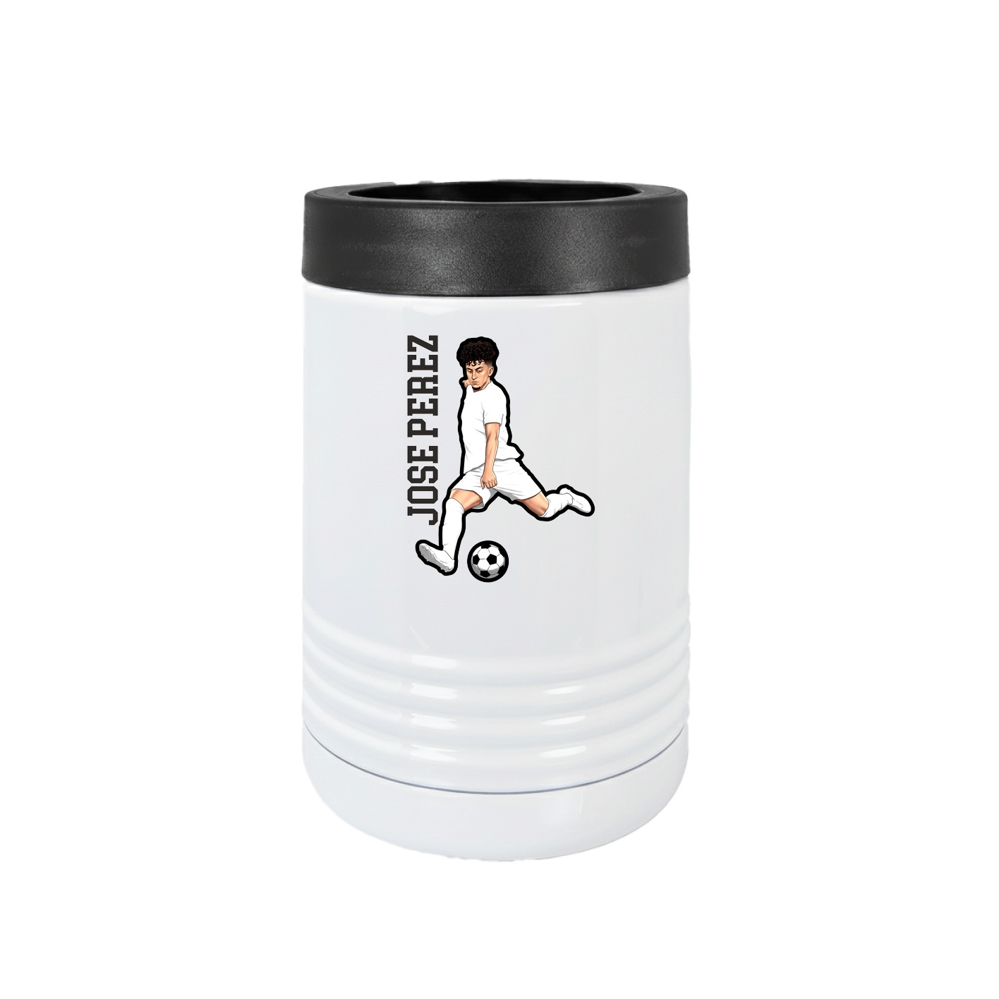 Beverage Holder — Name Vertical in White