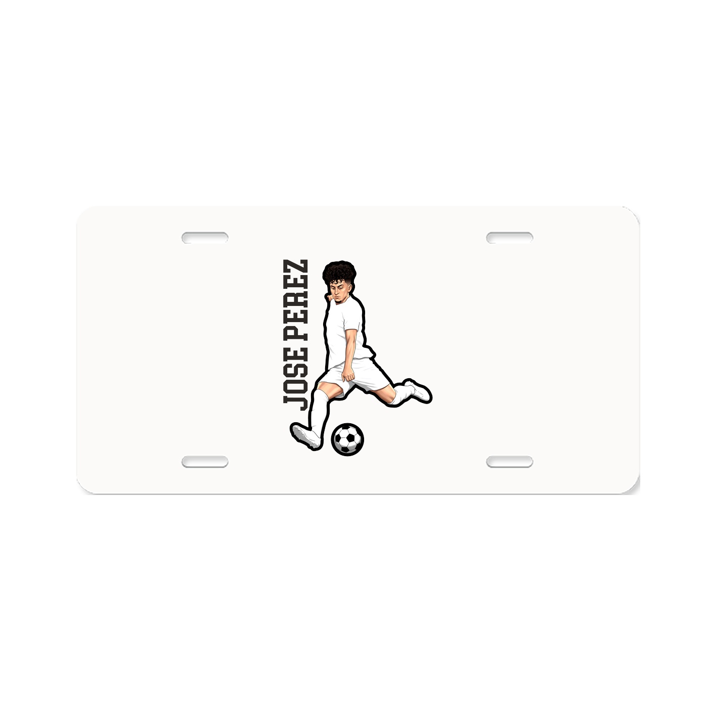 License Plate — Name Vertical in Classic