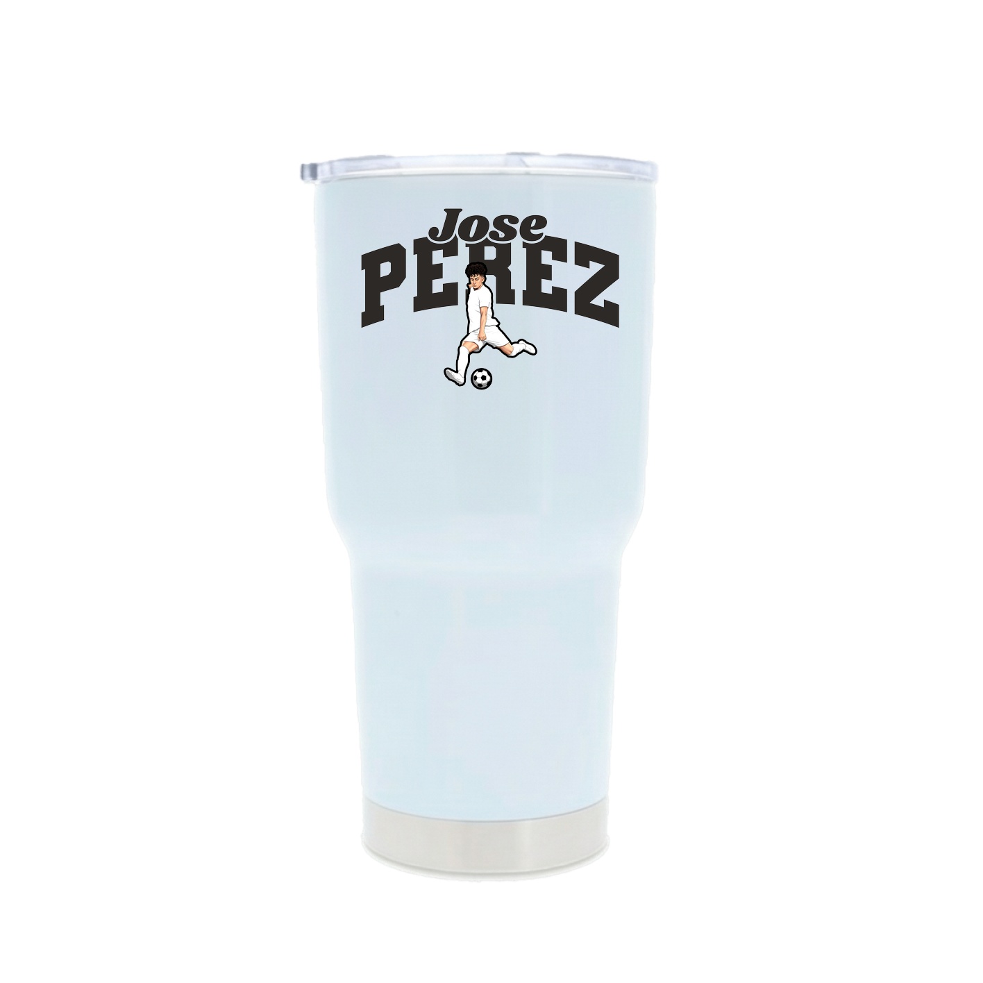 30oz Stainless Steel Tumbler — Signature Arch in White