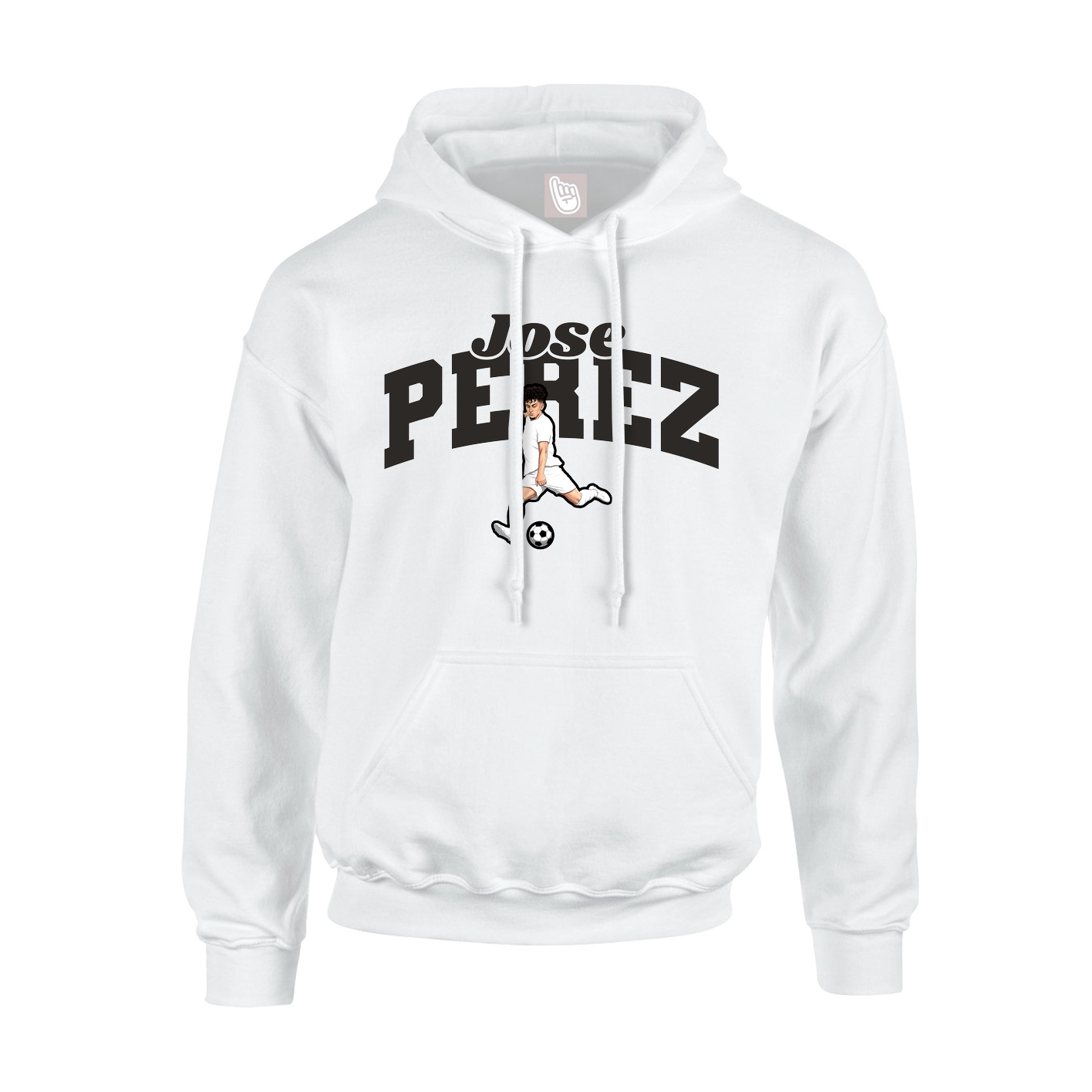 Hoodie — Signature Arch in White