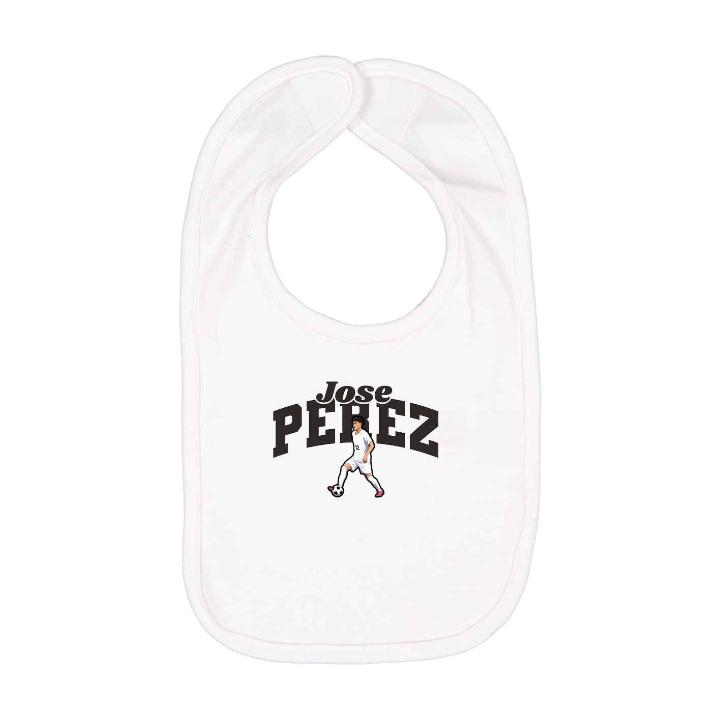 Infant Bib — Signature Arch in White