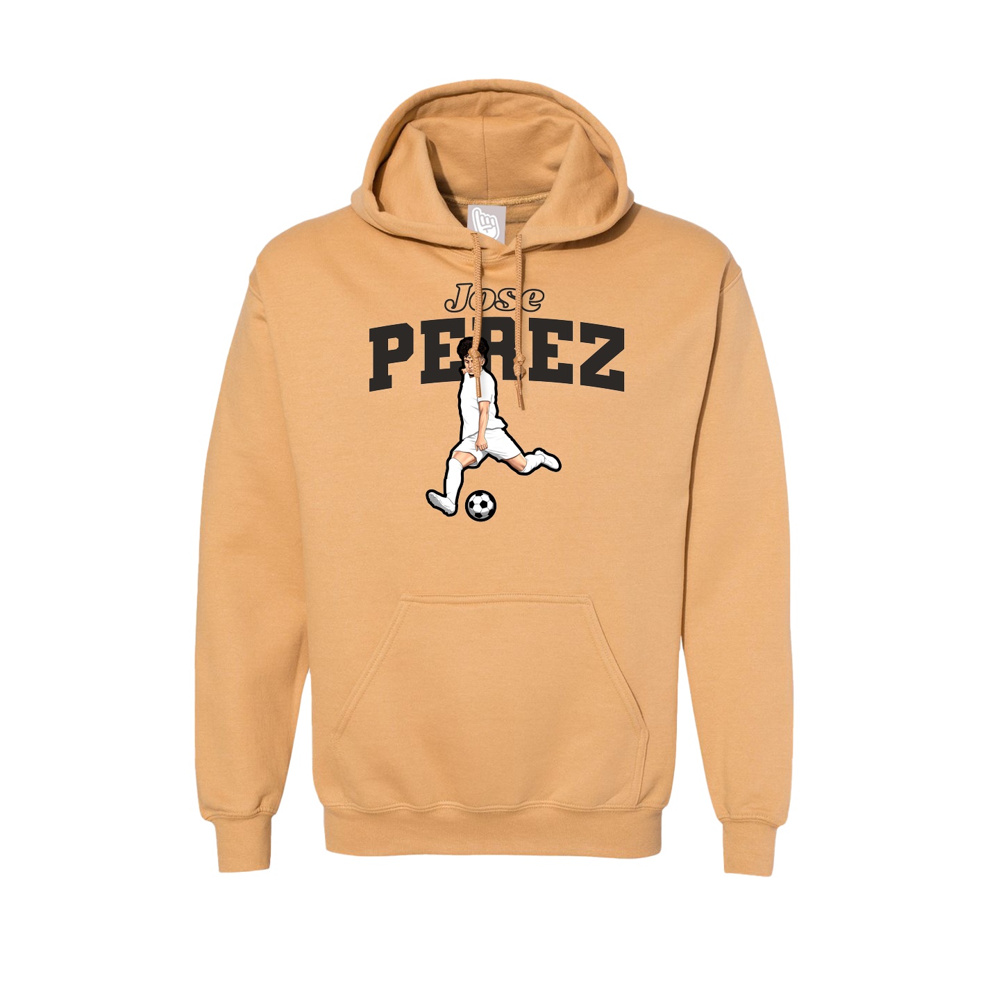 Hoodie — Name Arch in Vegas Gold