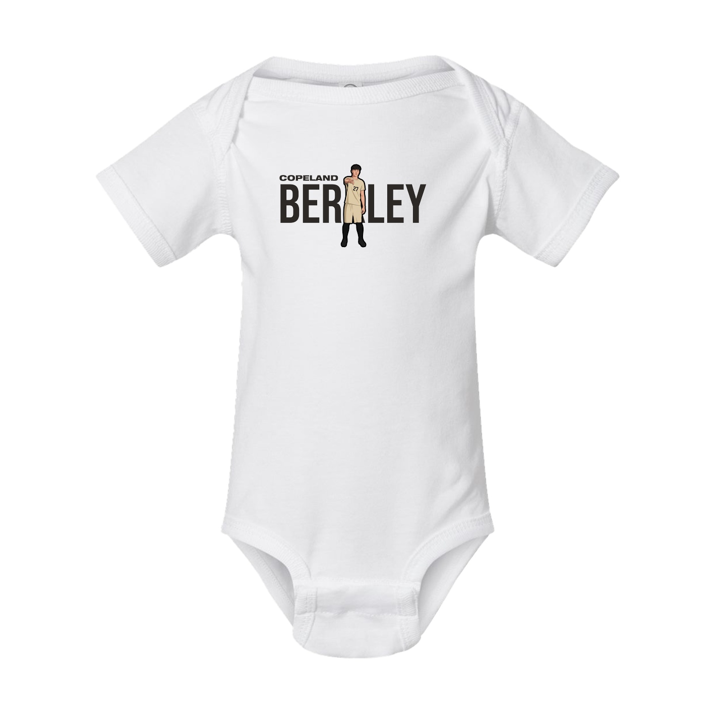 Baby Onesie — Player Name in White