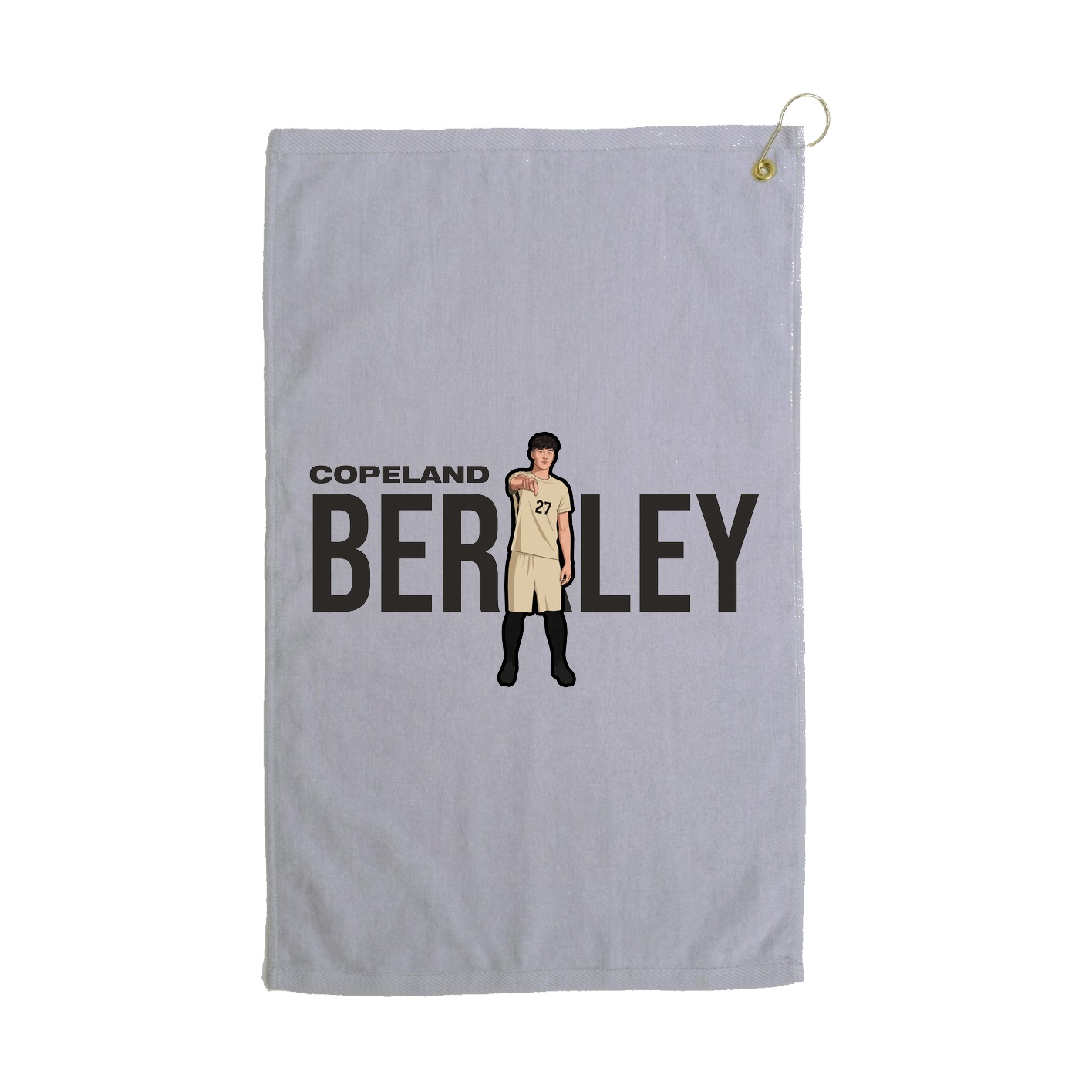 Golf Towel — Player Name in Grey