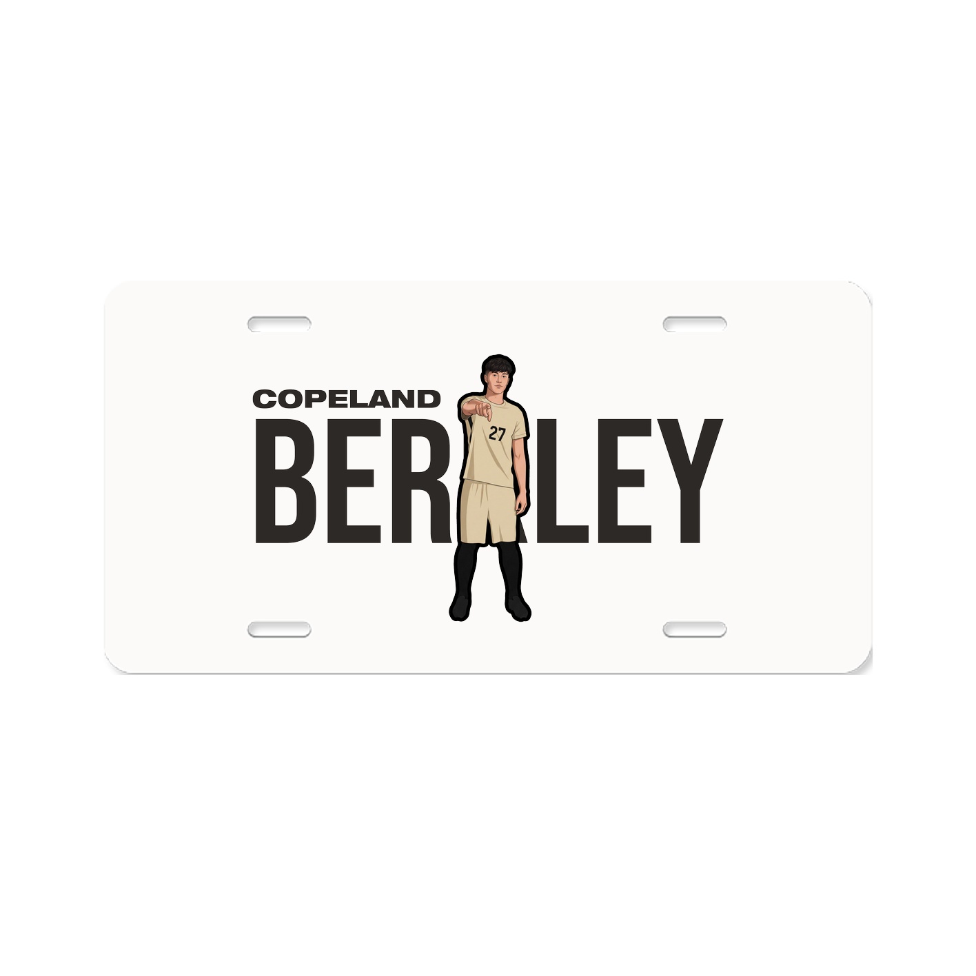 License Plate — Player Name in Classic