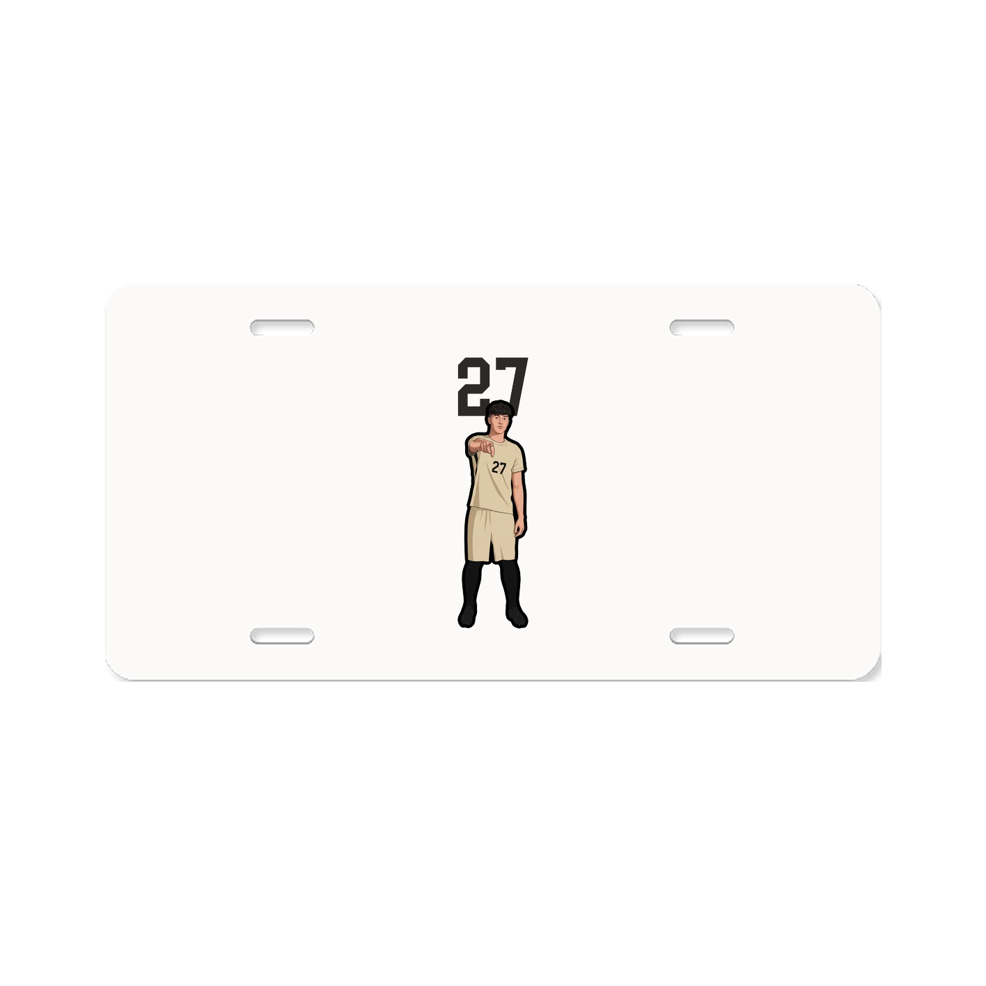 License Plate — Number Top in Classic
