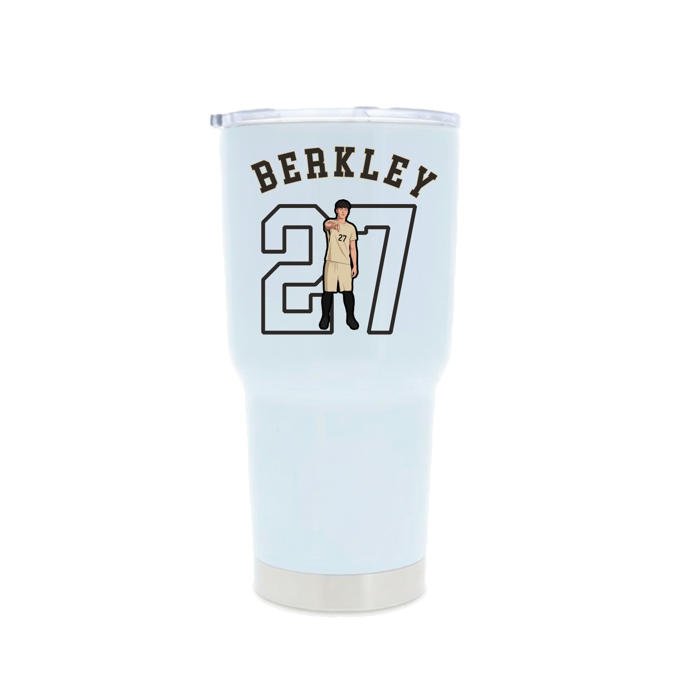 30oz Stainless Steel Tumbler — Shirsey Arch in White