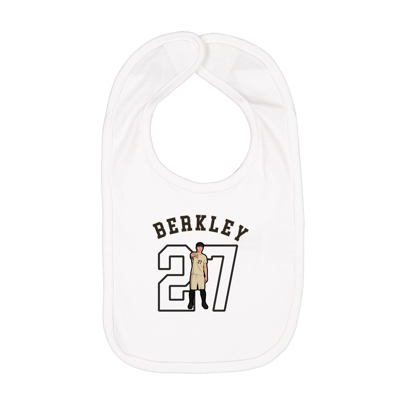 Infant Bib — Shirsey Arch in White