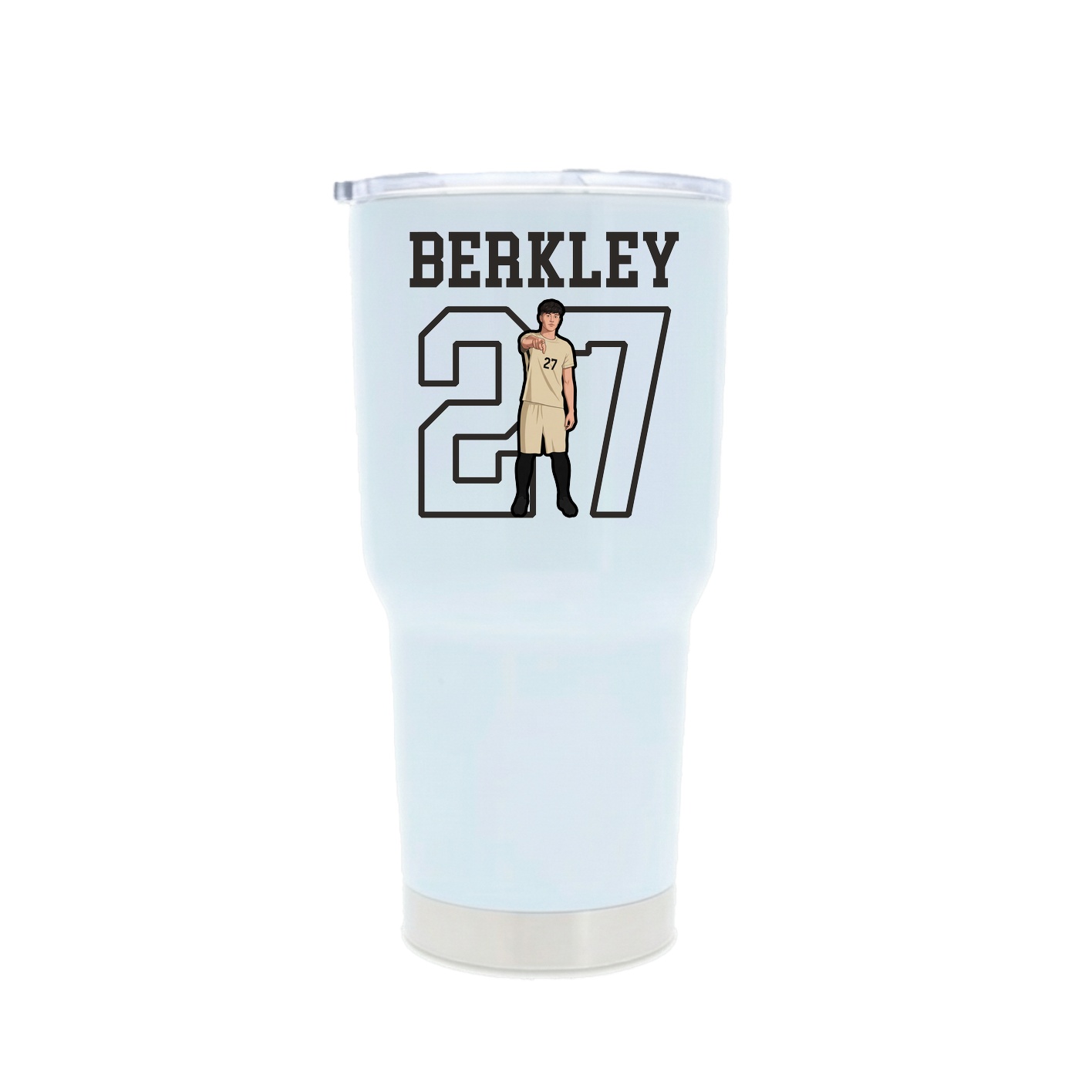 30oz Stainless Steel Tumbler — Shirsey in White