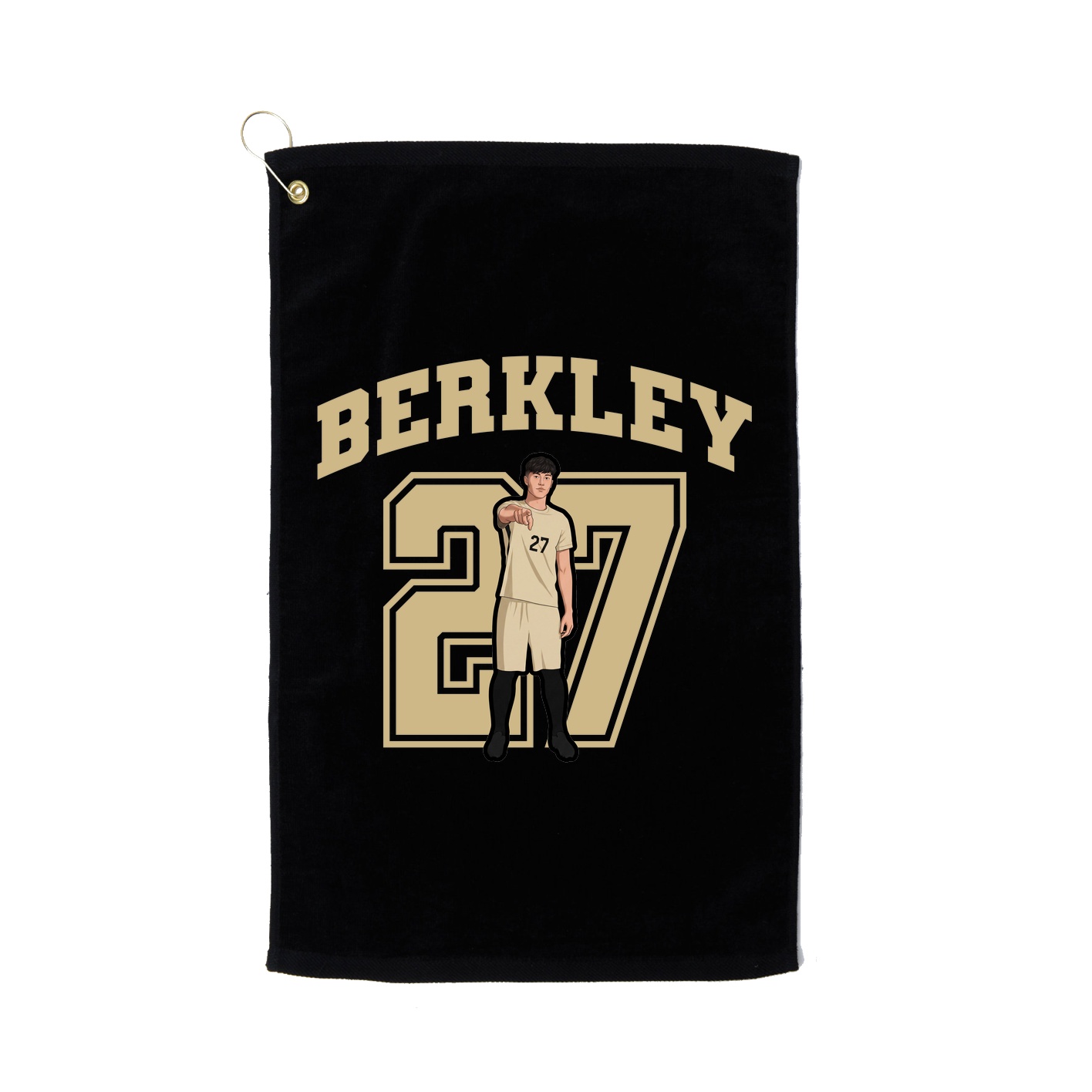 Golf Towel — Number in Black