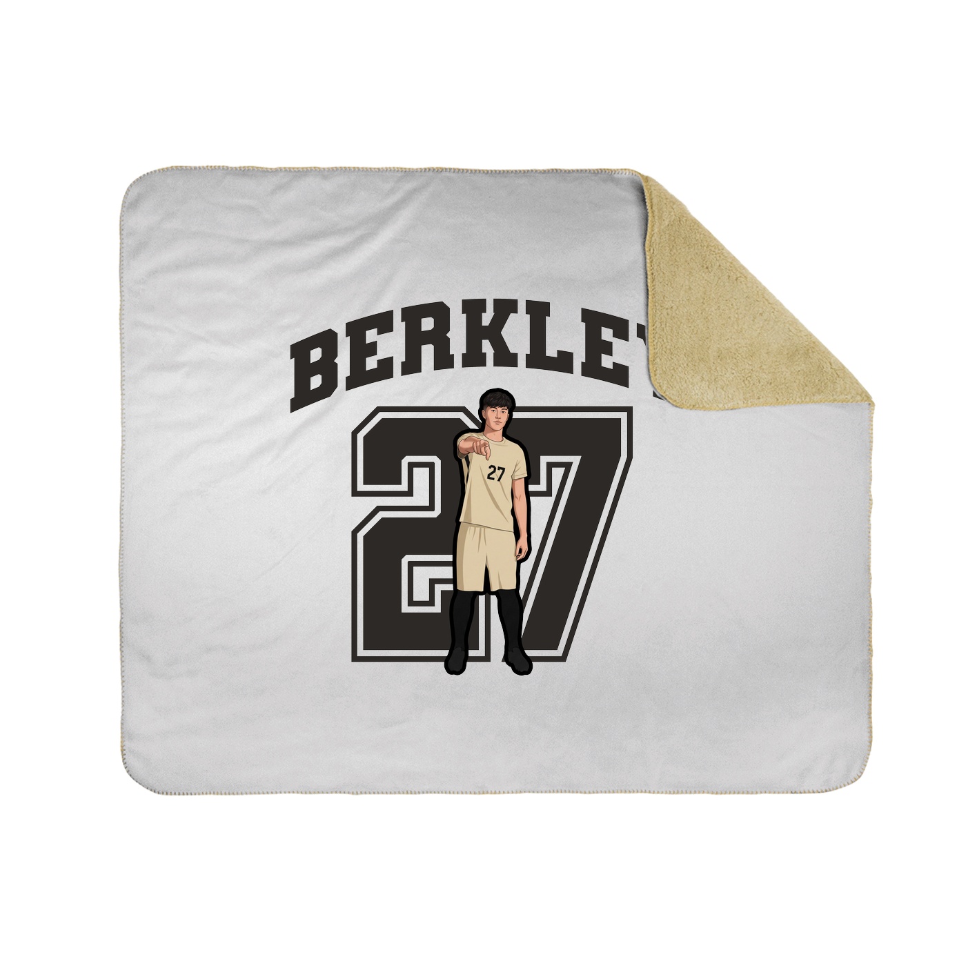 Throw Blanket — Number in White