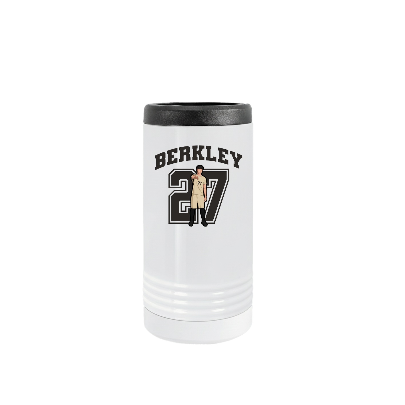 Slim Beverage Holder — Number in White