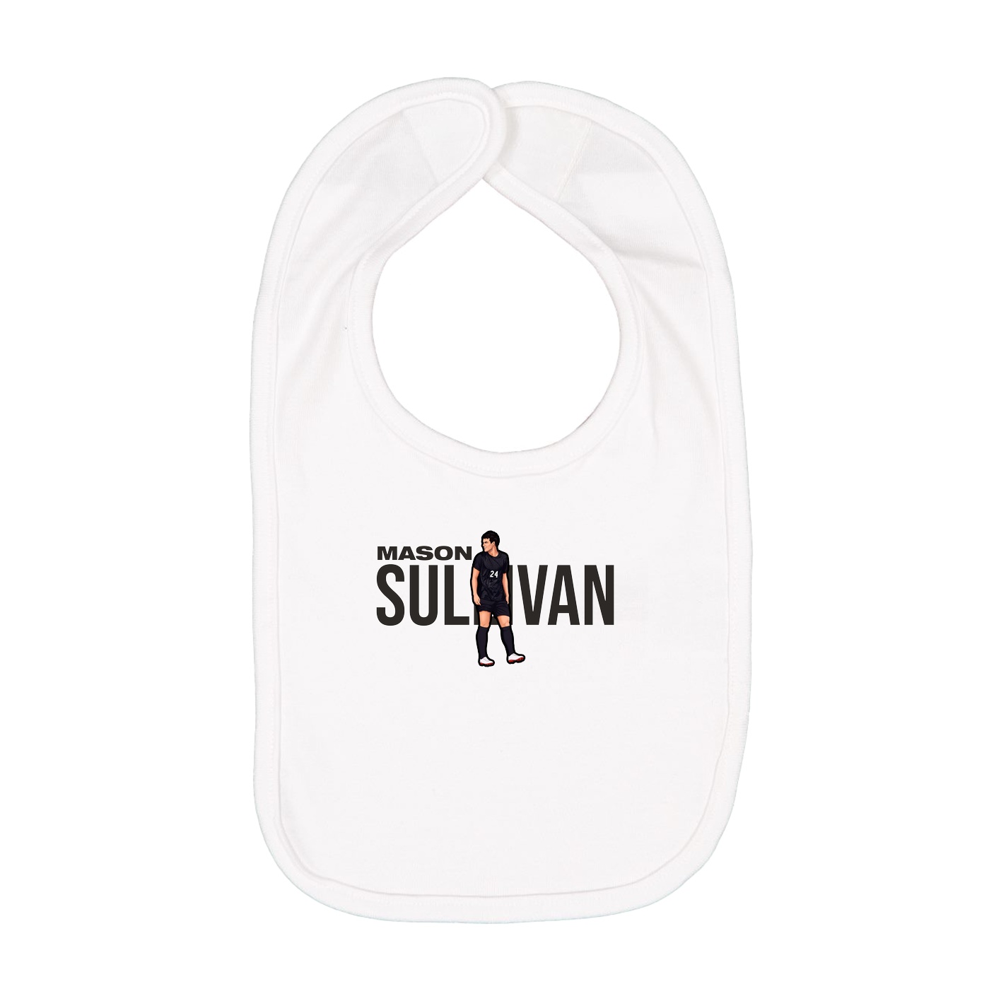 Infant Bib — Player Name in White