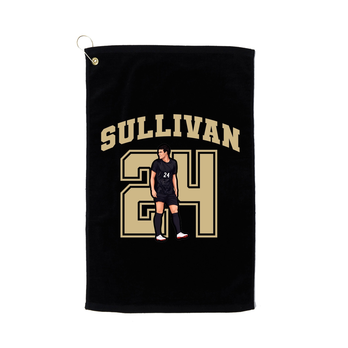 Golf Towel — Number in Black