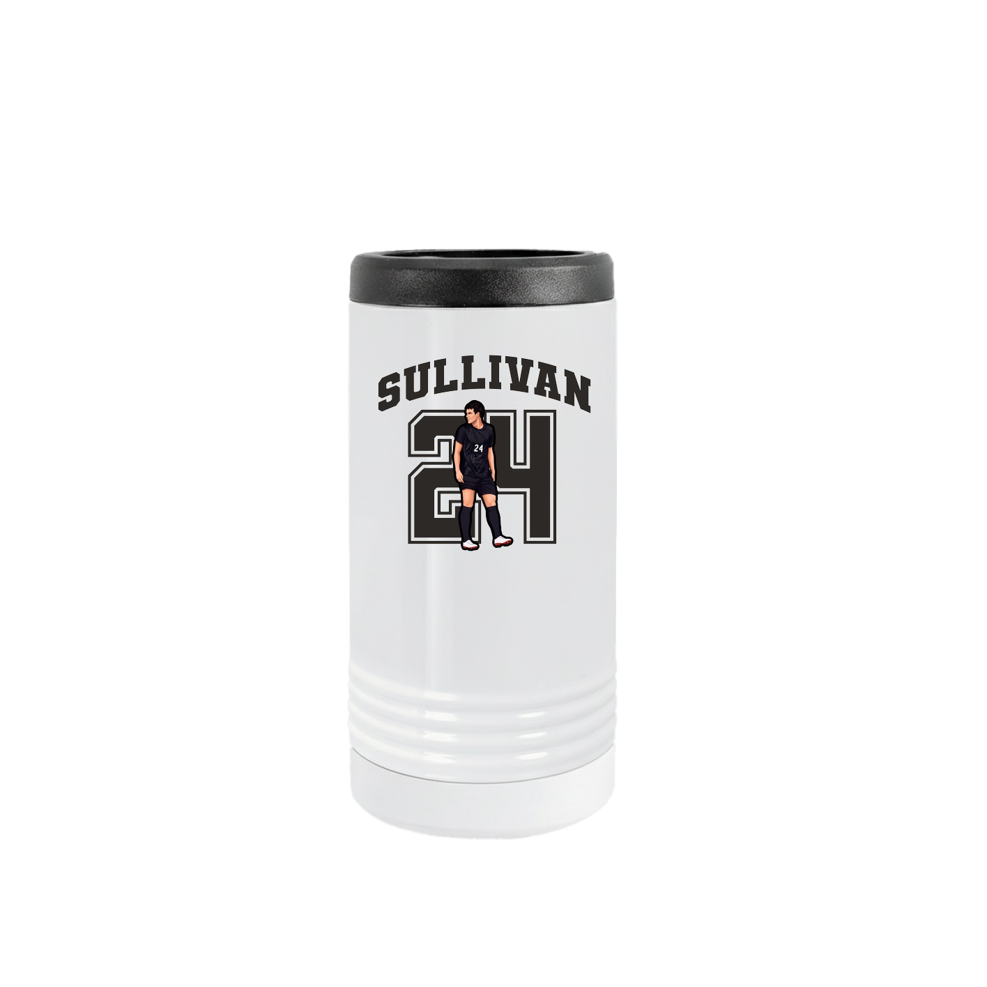 Slim Beverage Holder — Number in White