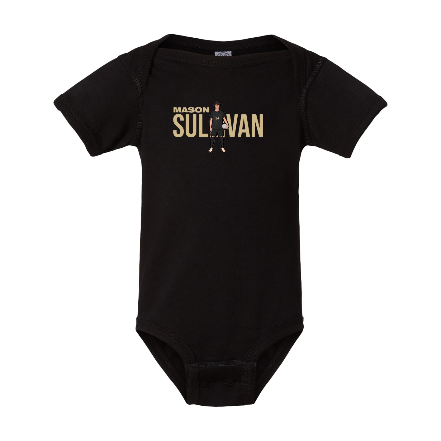 Baby Onesie — Player Name in Black